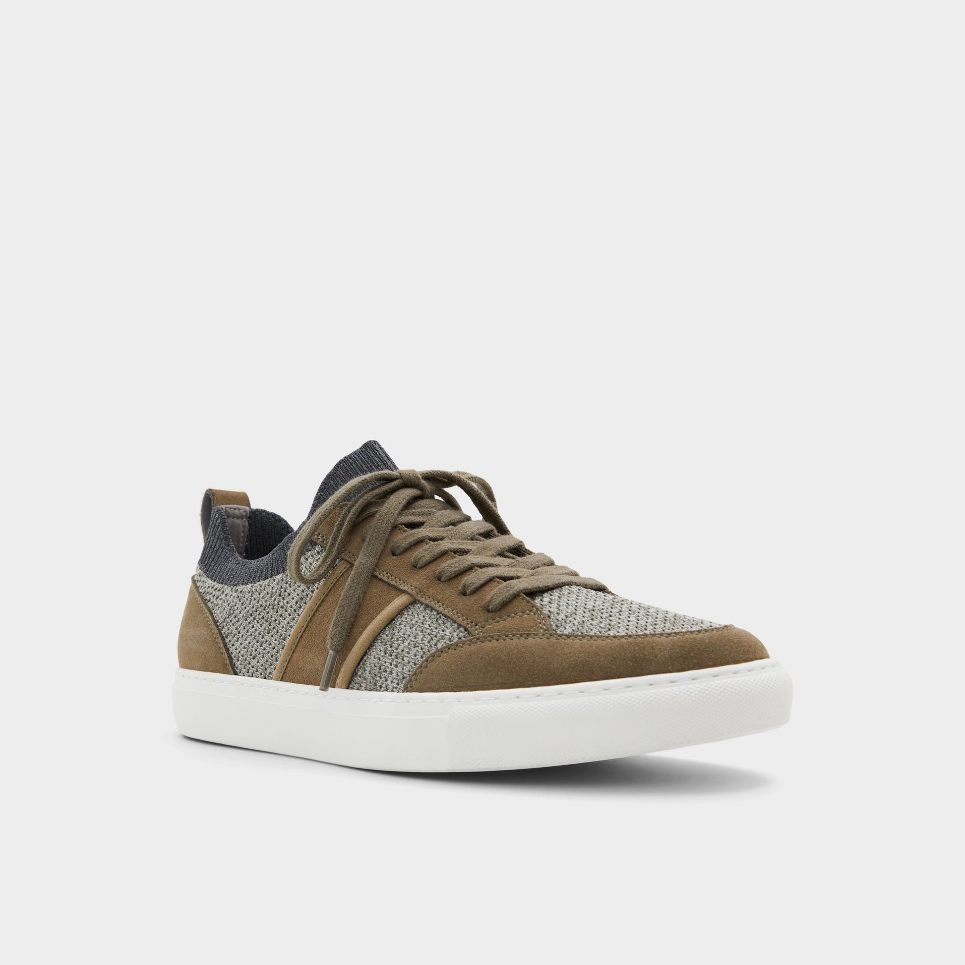 Three-quarter angle of Olive Owens Low top sneaker's front side