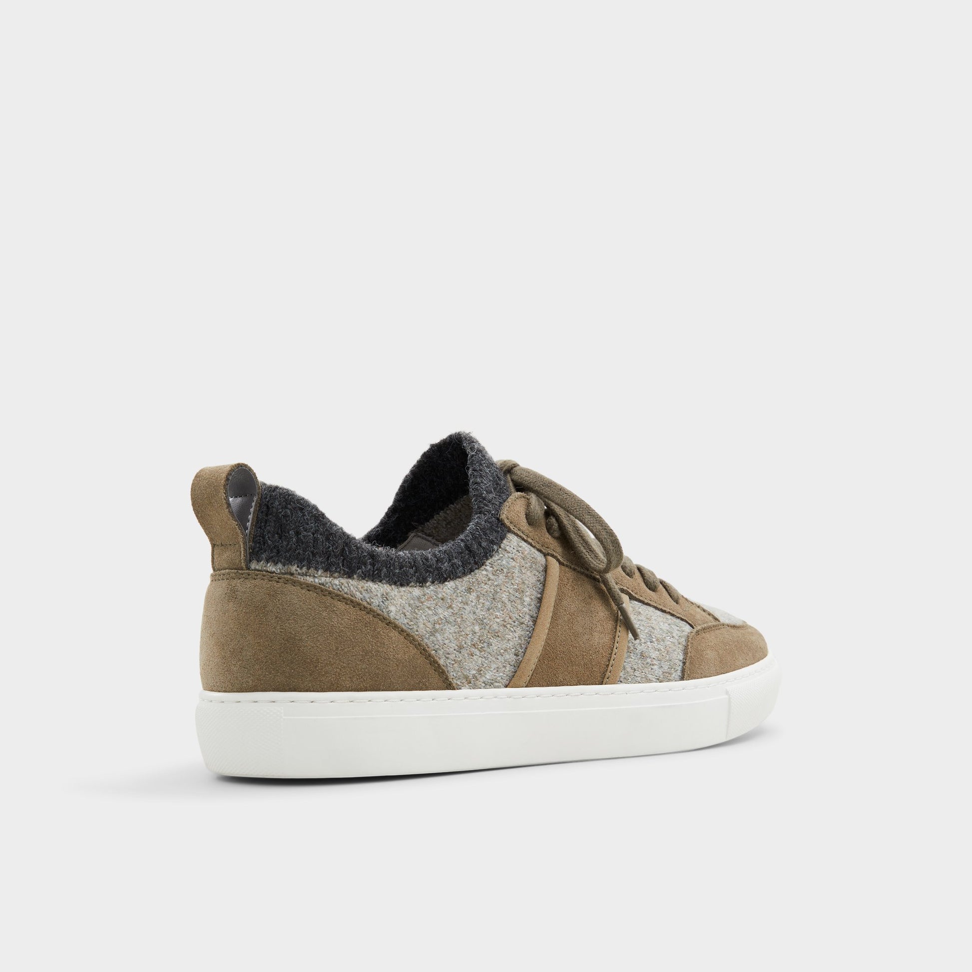 Three-quarter angle of Khaki Owens Low top sneaker's back side