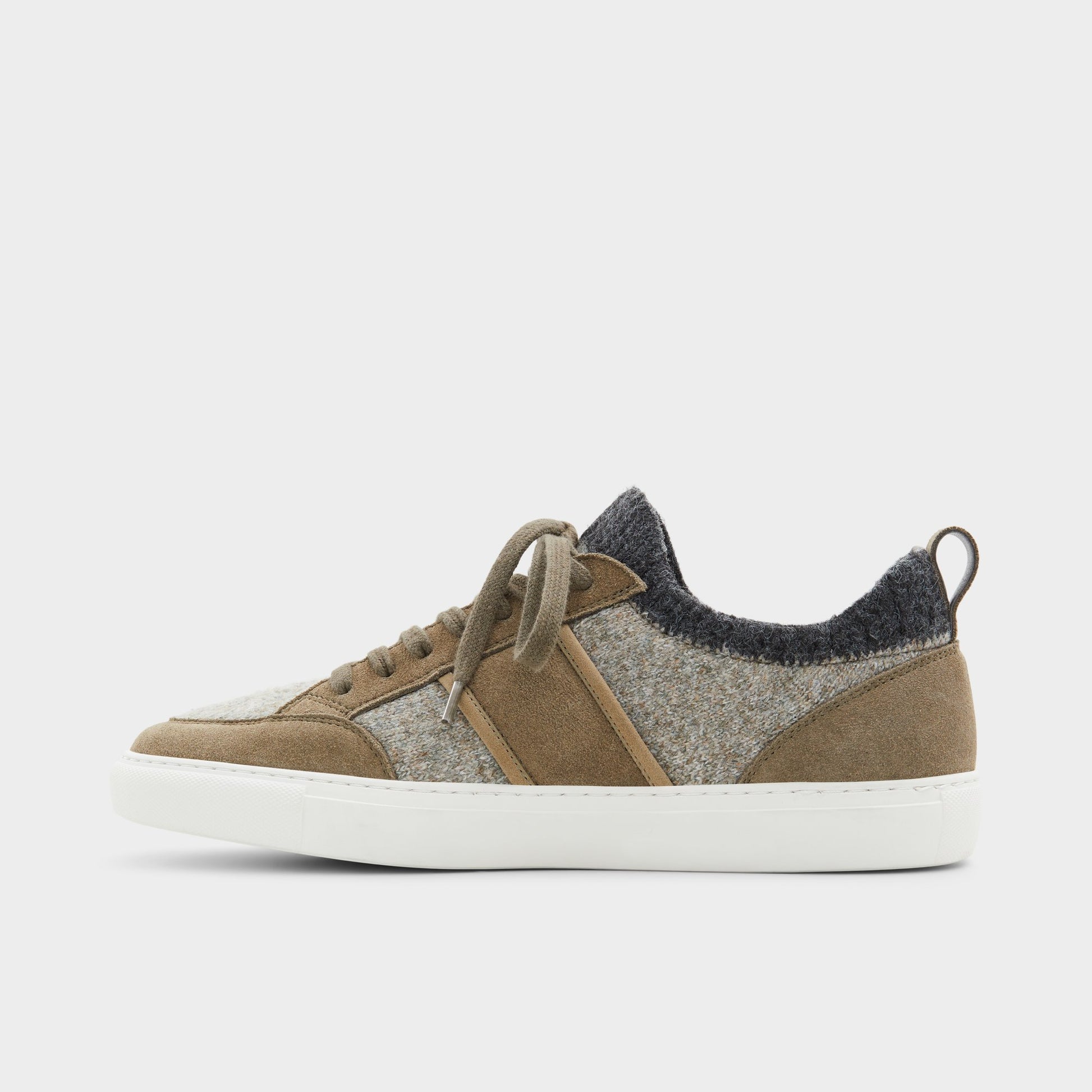 Side view of Khaki Owens Low top sneaker