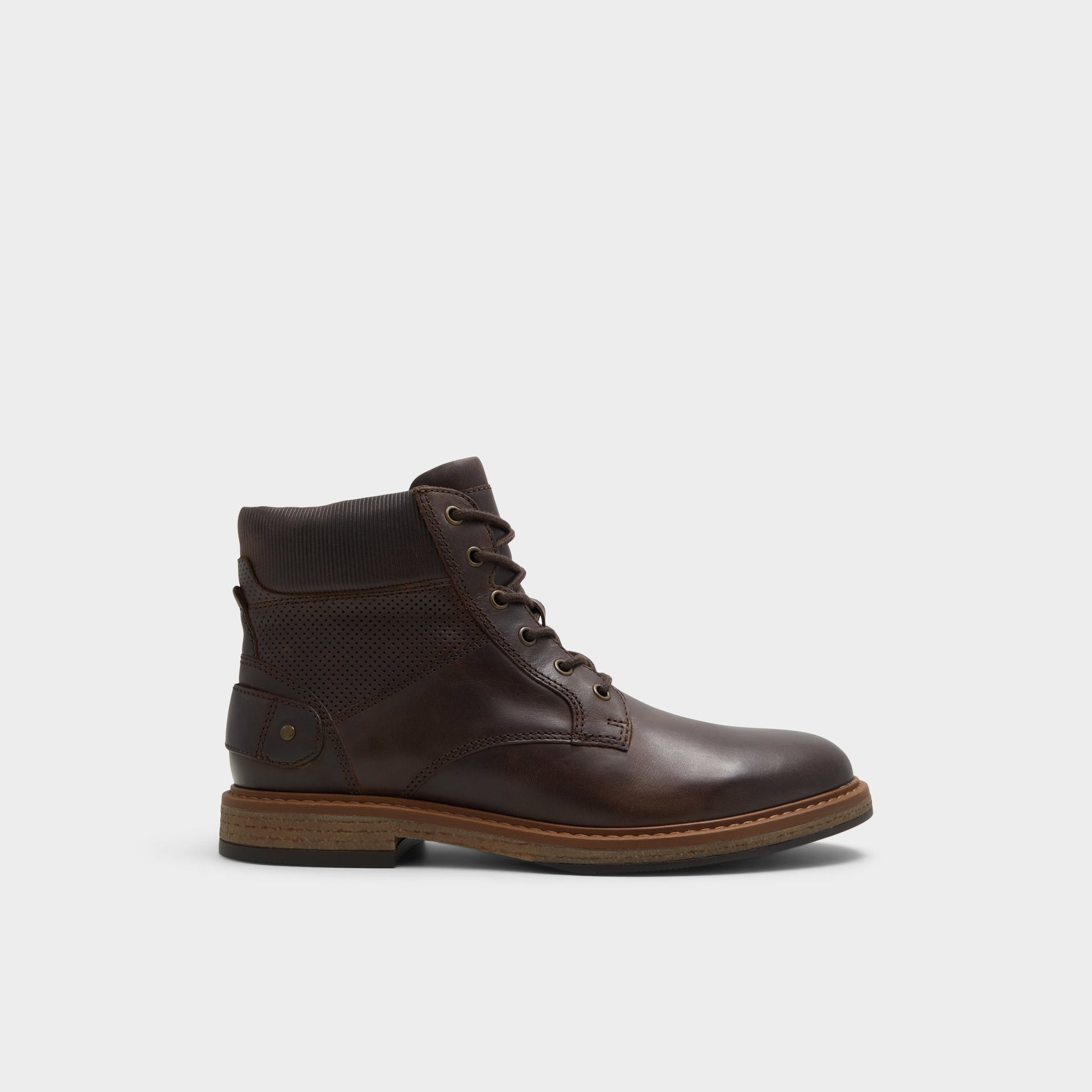 Main View of Dark Brown Halard Lace-up boot for Mens