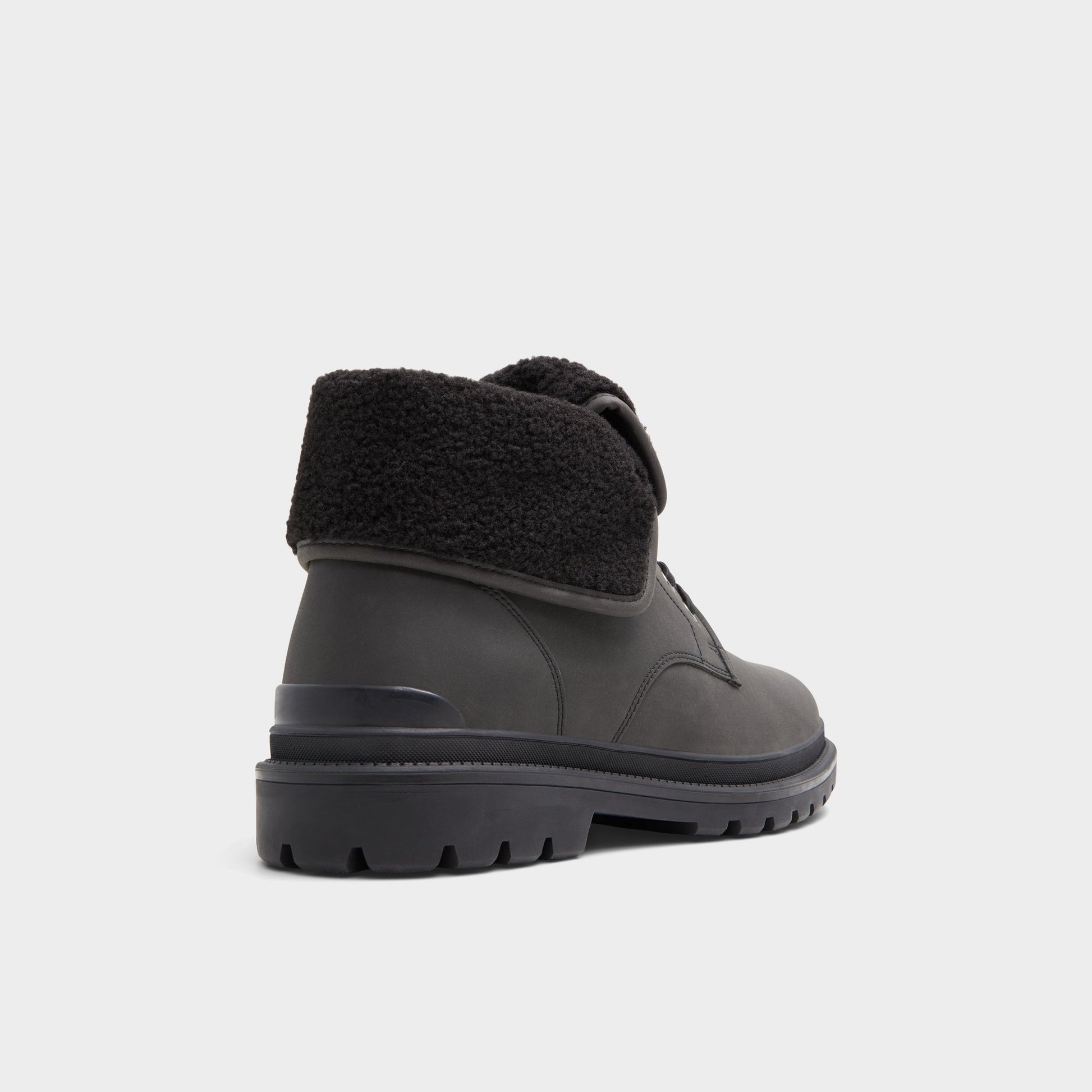 Three-quarter angle of Black Preliand Lace-up boot's back side