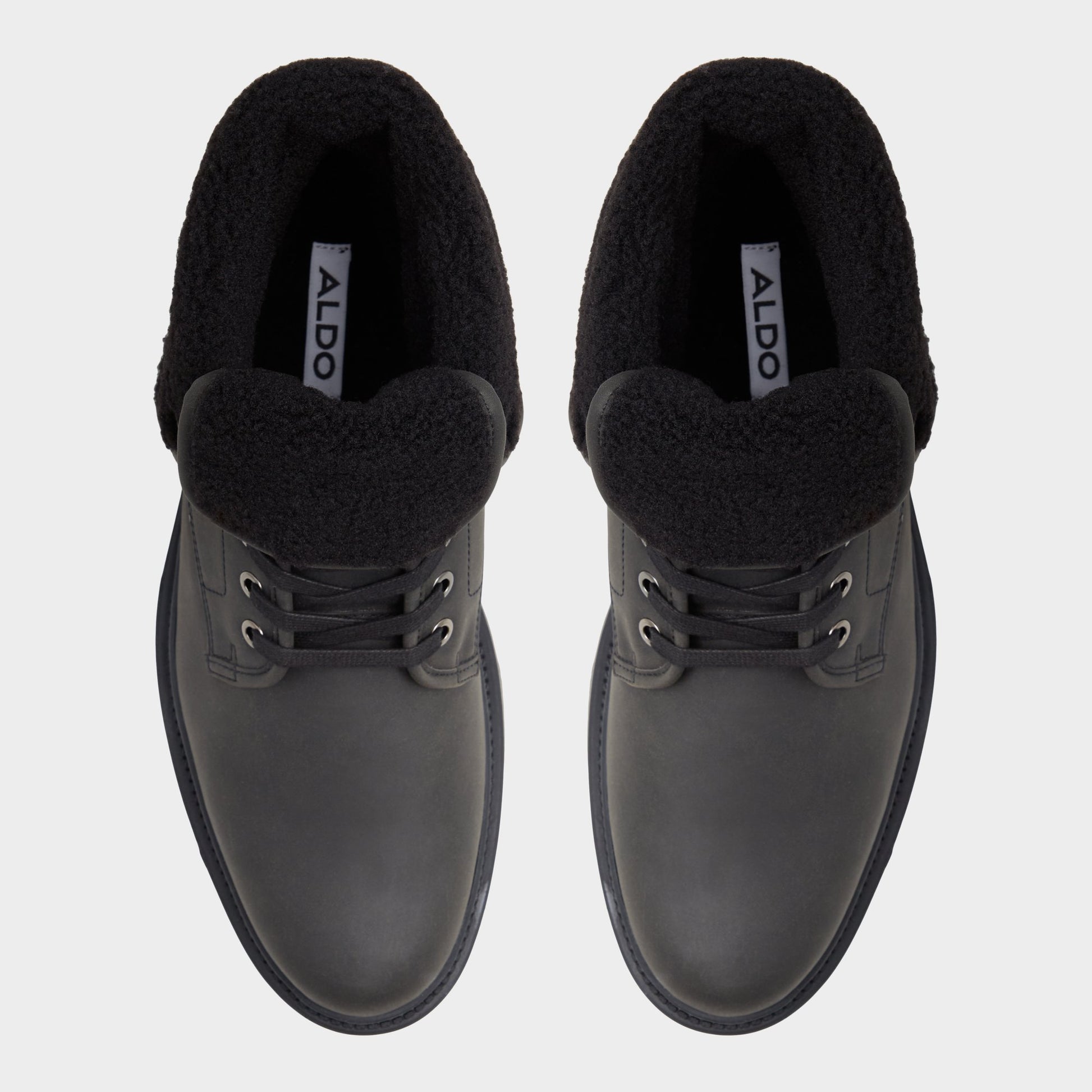 Top-down view of the Black Preliand Lace-up boot