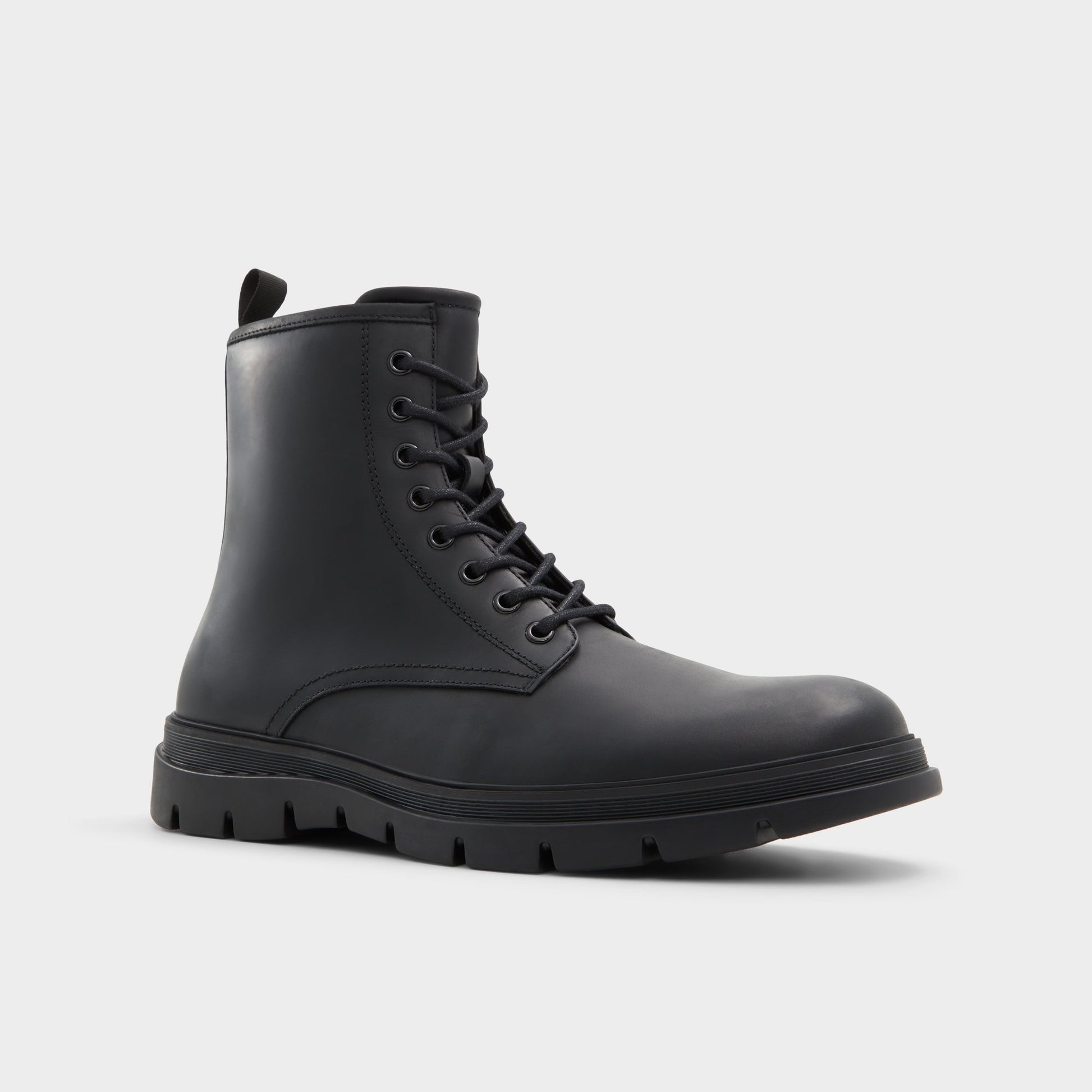 Three-quarter angle of Other Black Graveldiver Lace-up boot's front side
