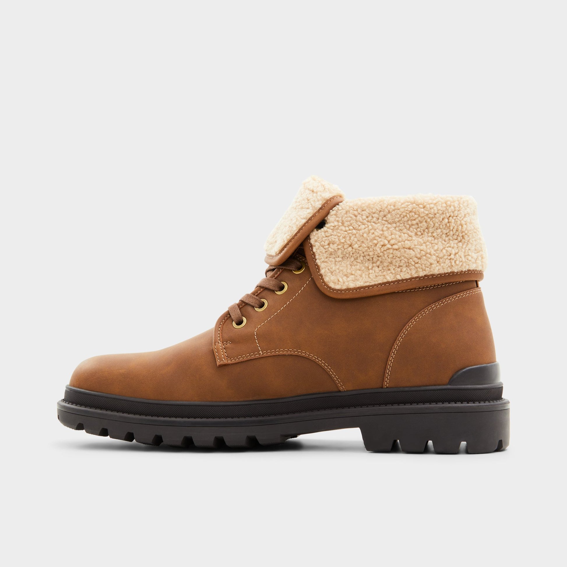 Side view of Medium Brown Preliand Lace-up boot