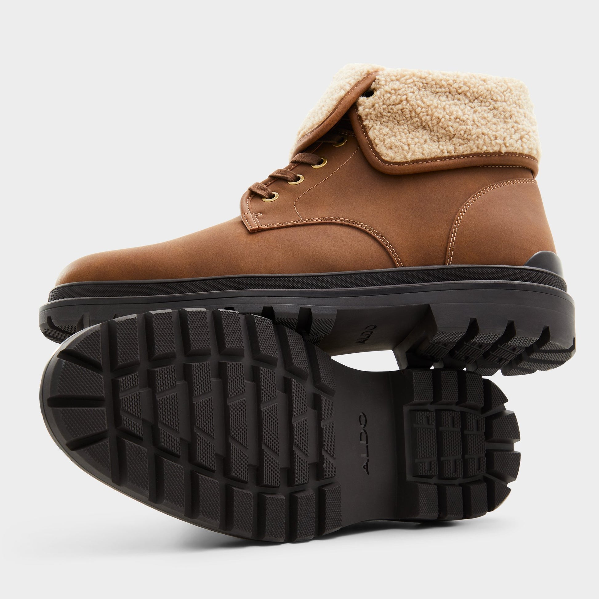 Highlighted view of a pair of Medium Brown Preliand Lace-up boots