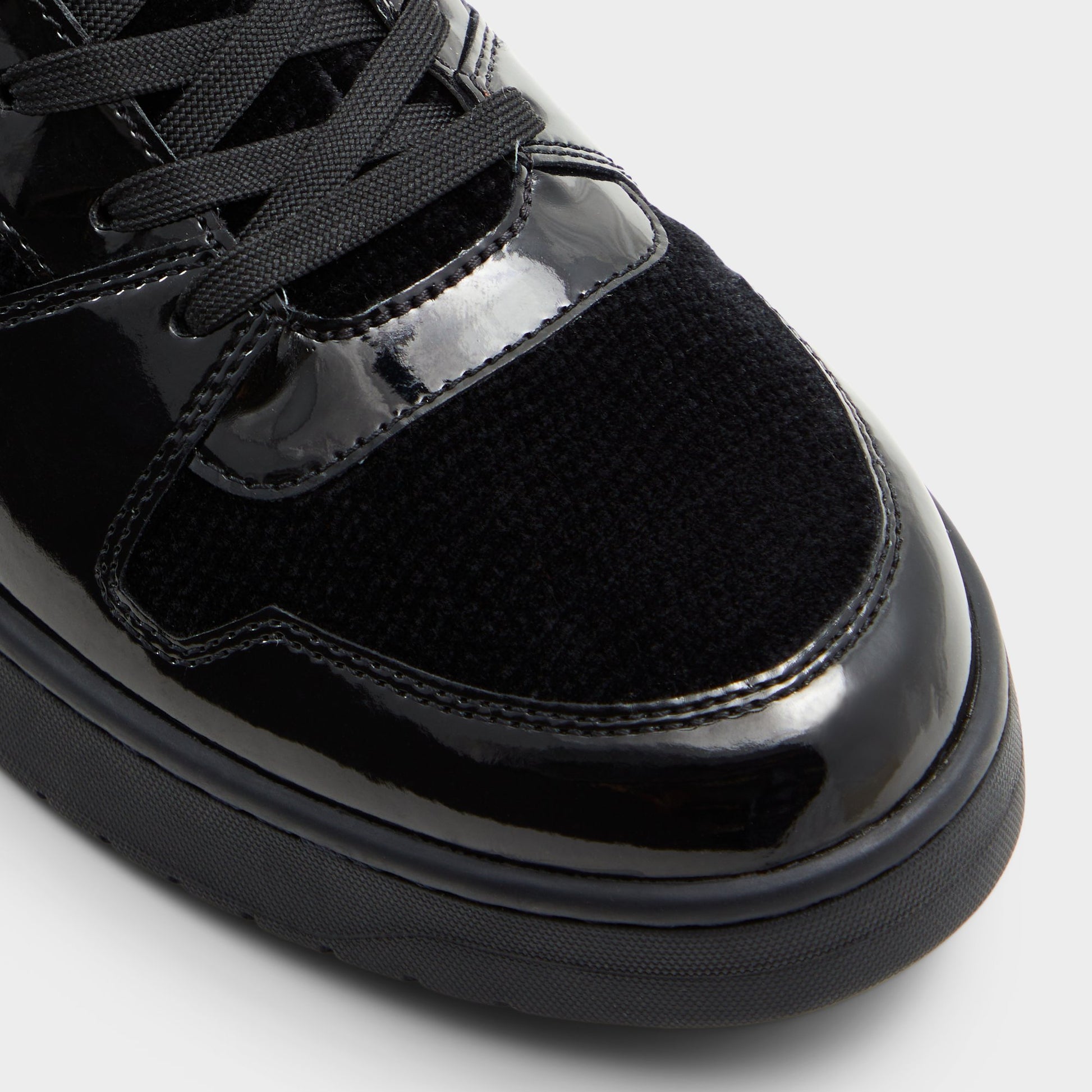 Close-up of the Black Jaden High top sneaker