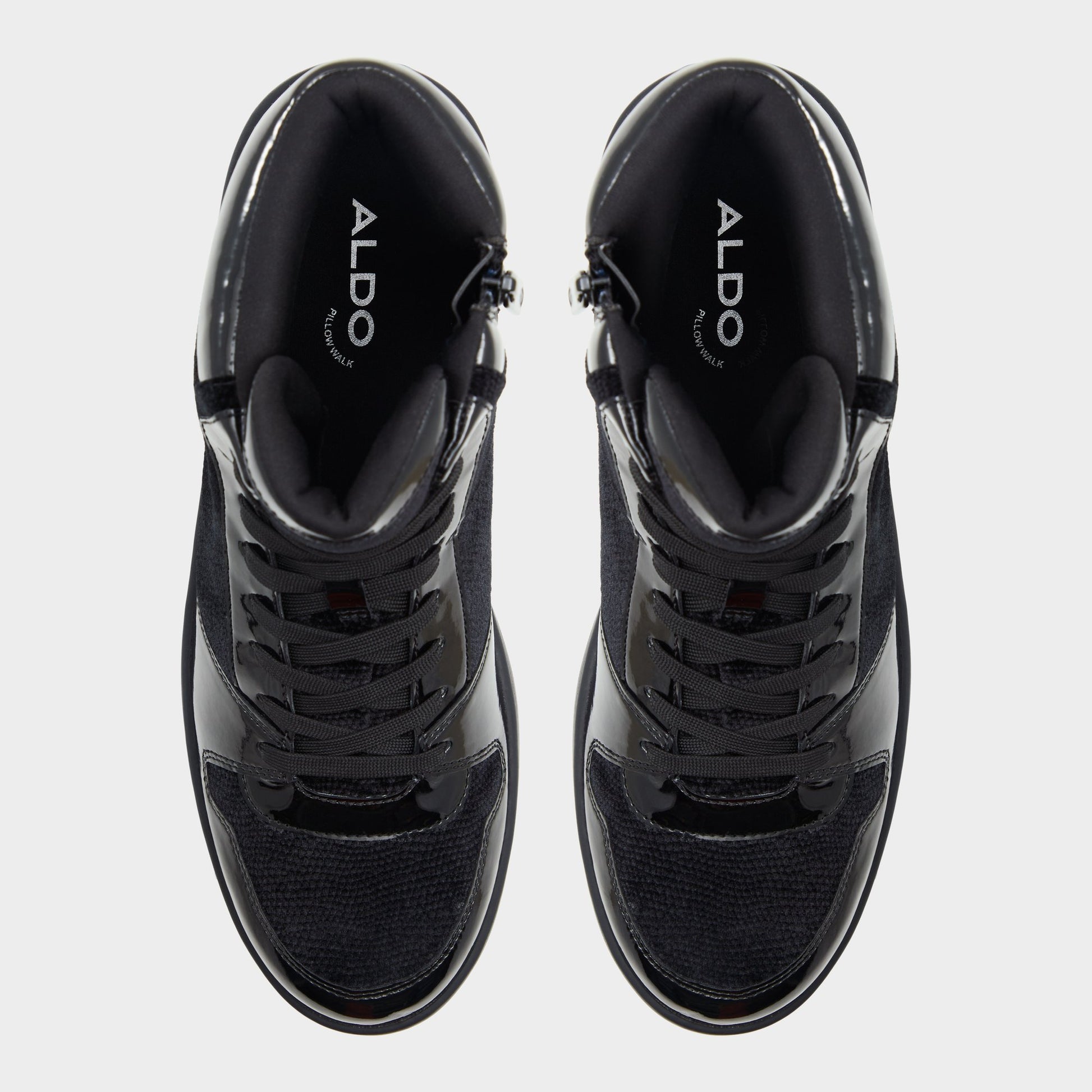 Top-down view of the Black Jaden High top sneaker