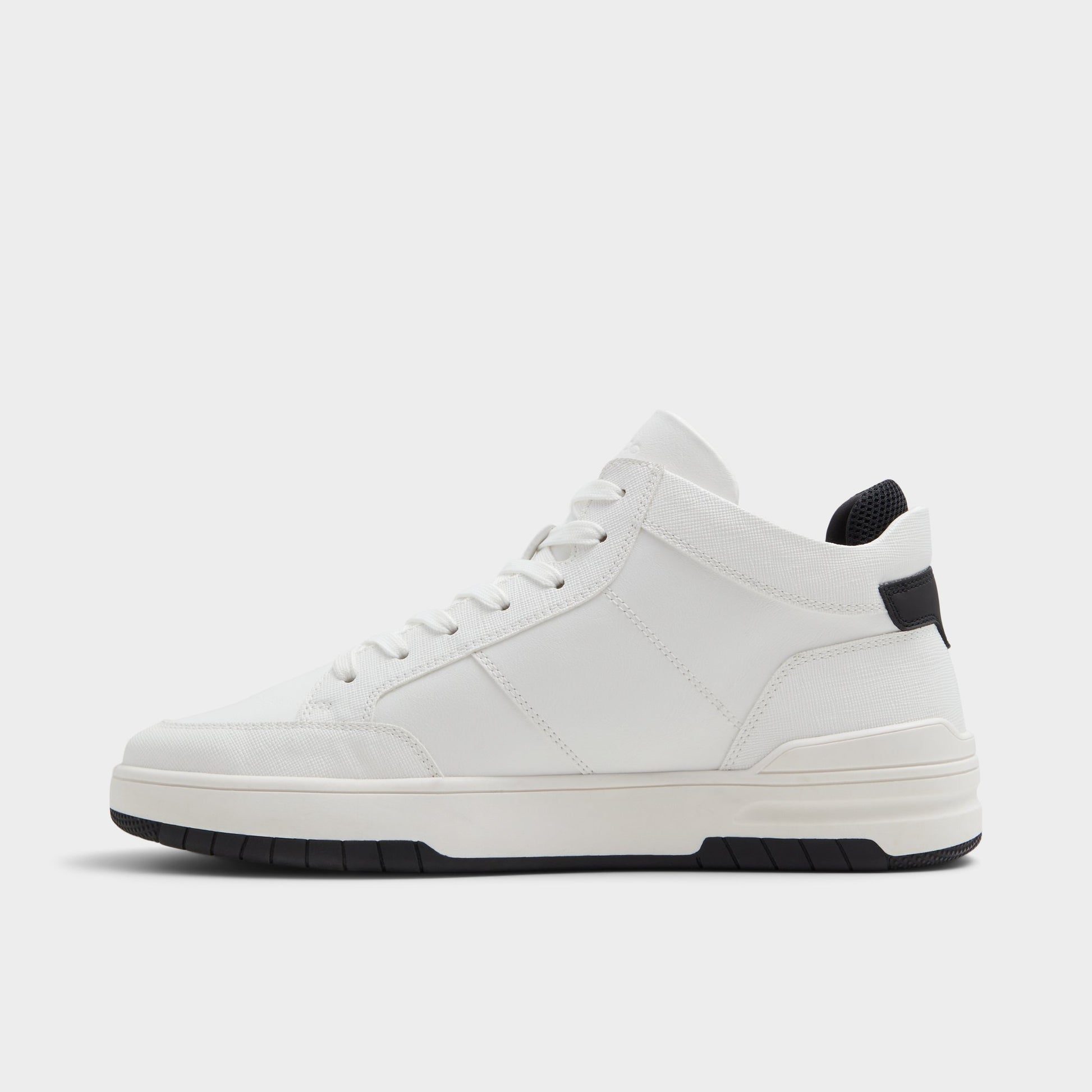 Side view of White Victor High top sneaker