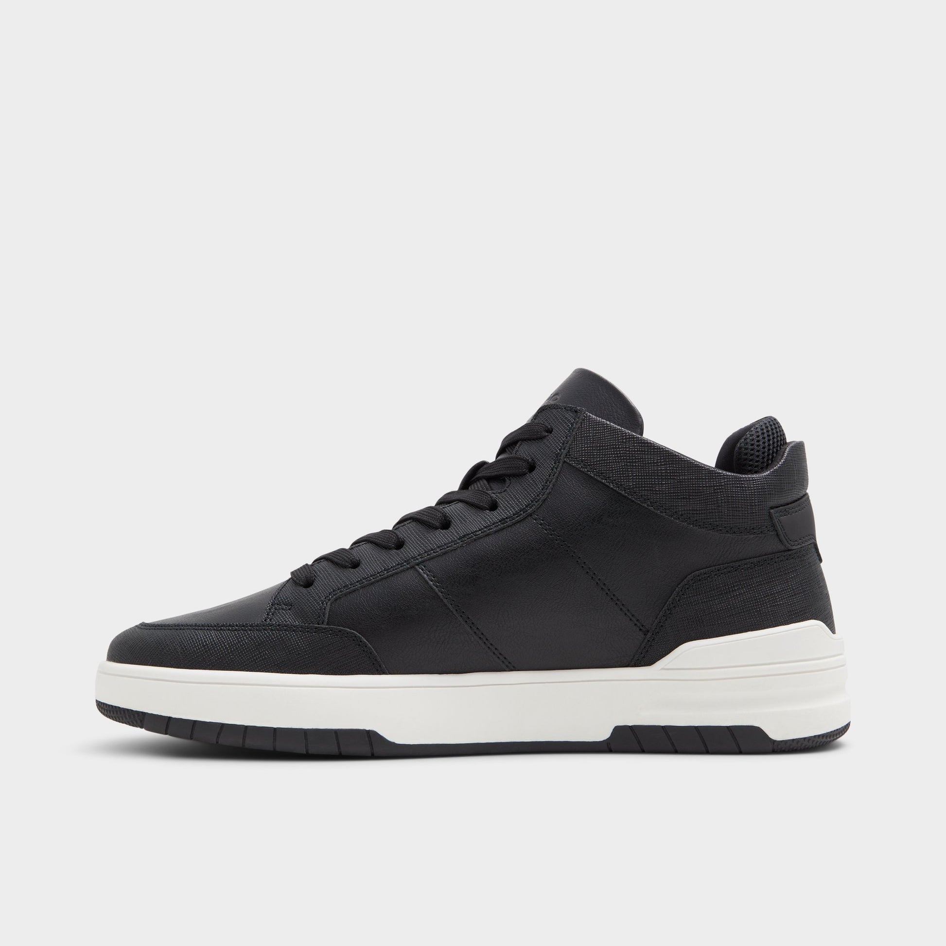 Side view of Black Victor High top sneaker