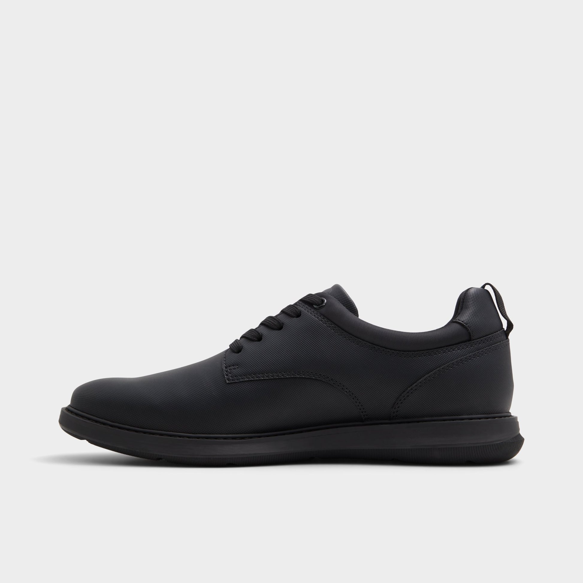 Side view of Black Preth Oxford shoe