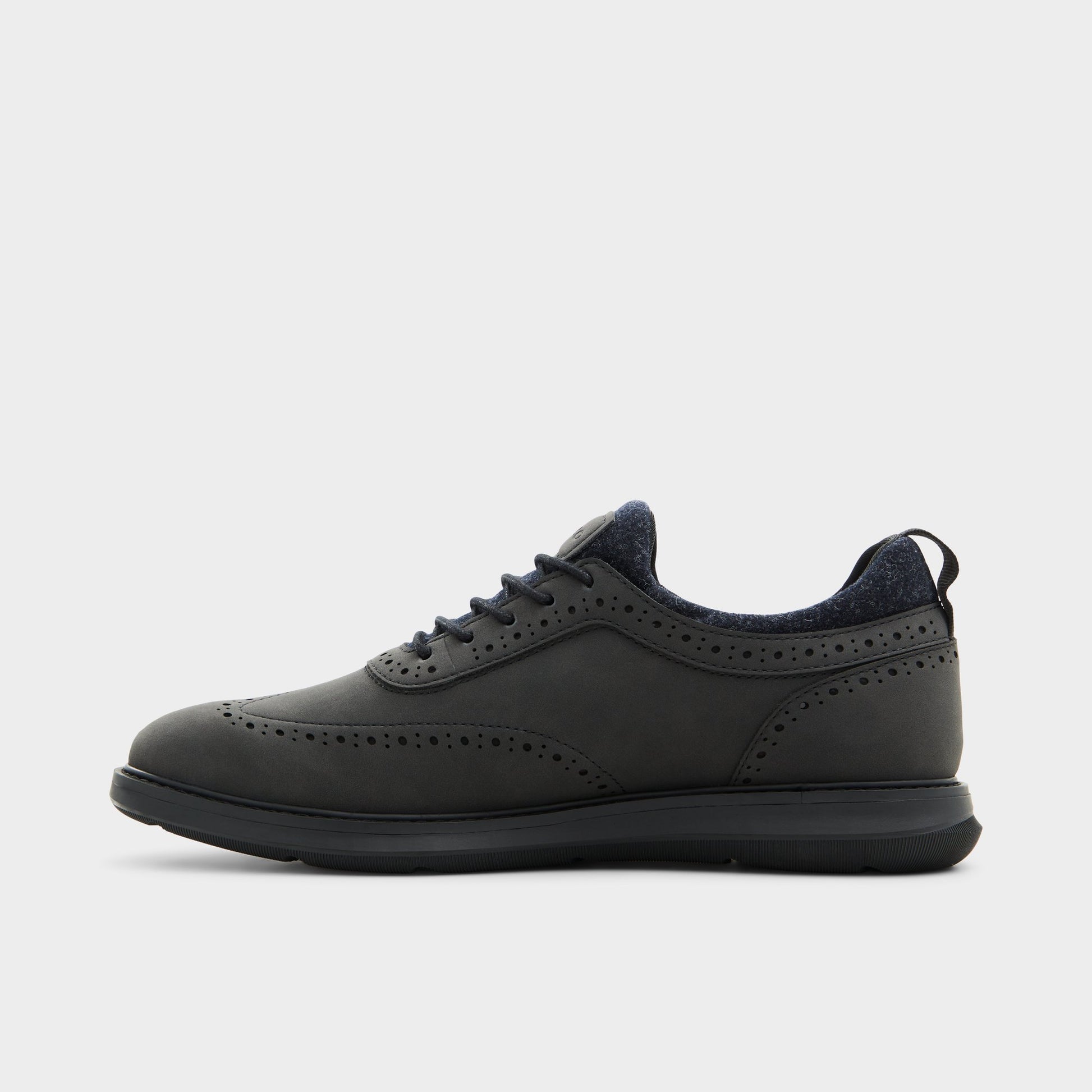 Side view of Black Kalister Oxford shoe