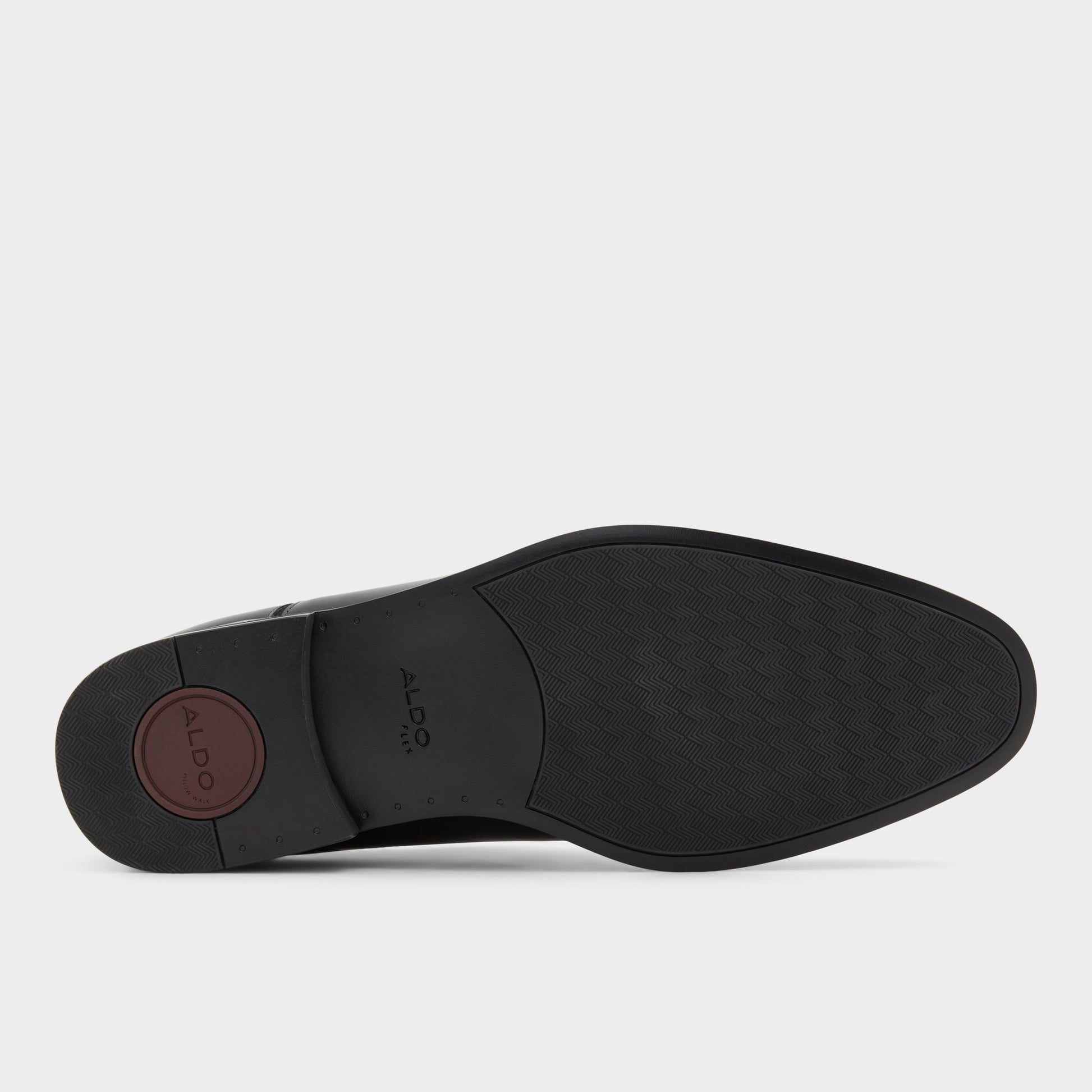 View of Black Paxley Oxford shoe's sole