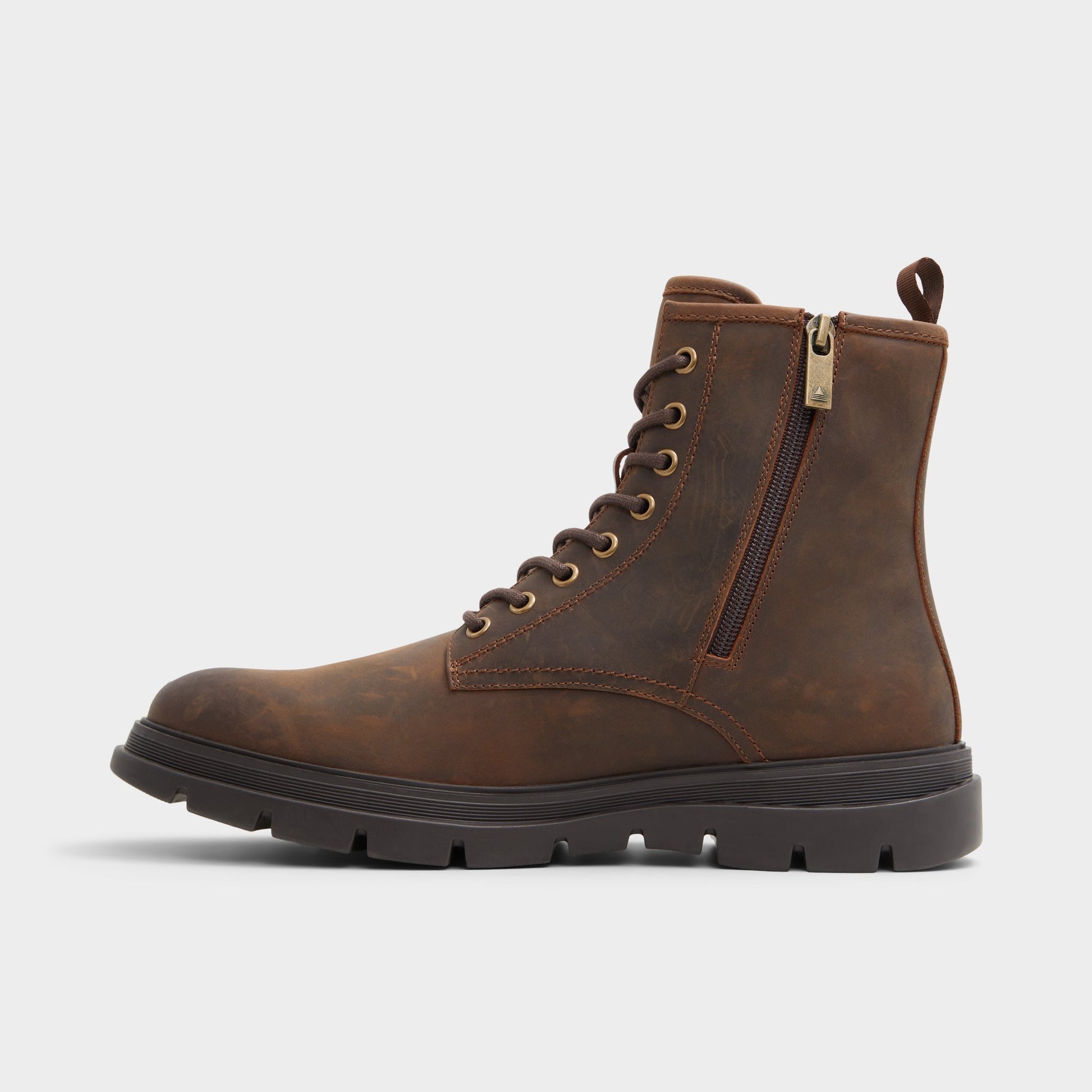 Side view of Brown Graveldiver2 Lace-up boot