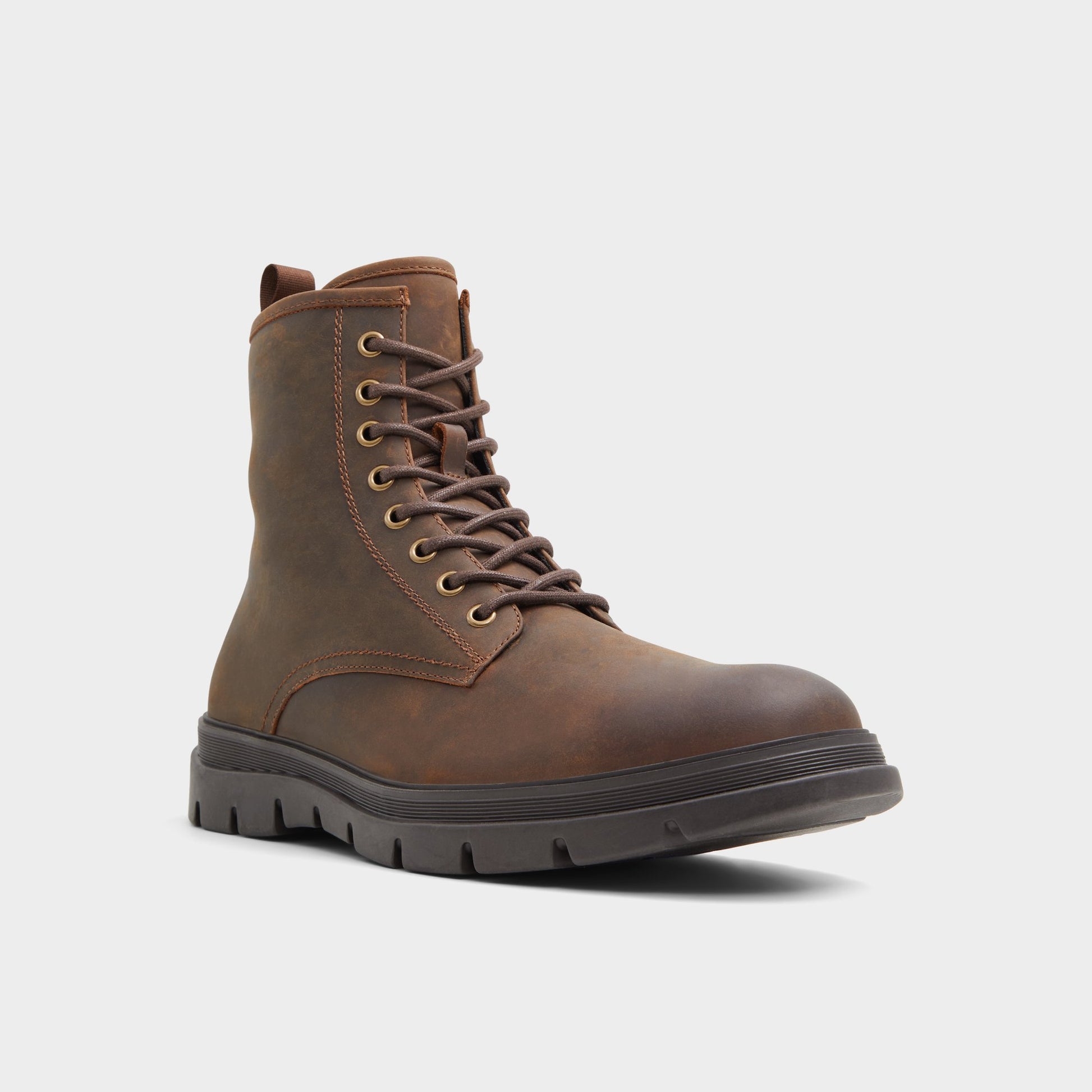 Three-quarter angle of Brown Graveldiver2 Lace-up boot's front side