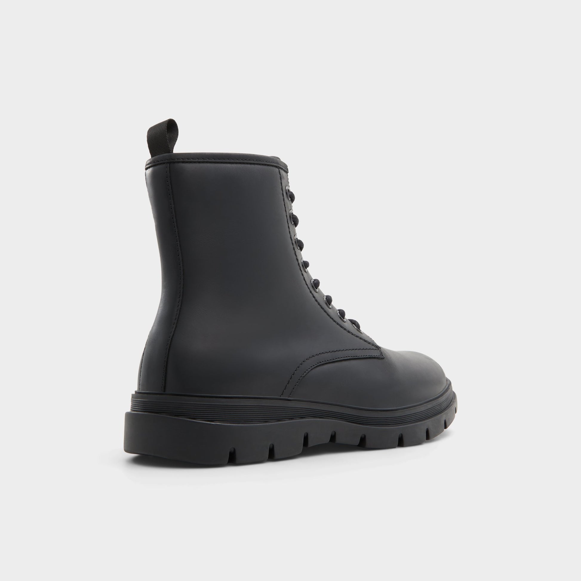 Three-quarter angle of Open Black Graveldiver2 Lace-up boot's back side