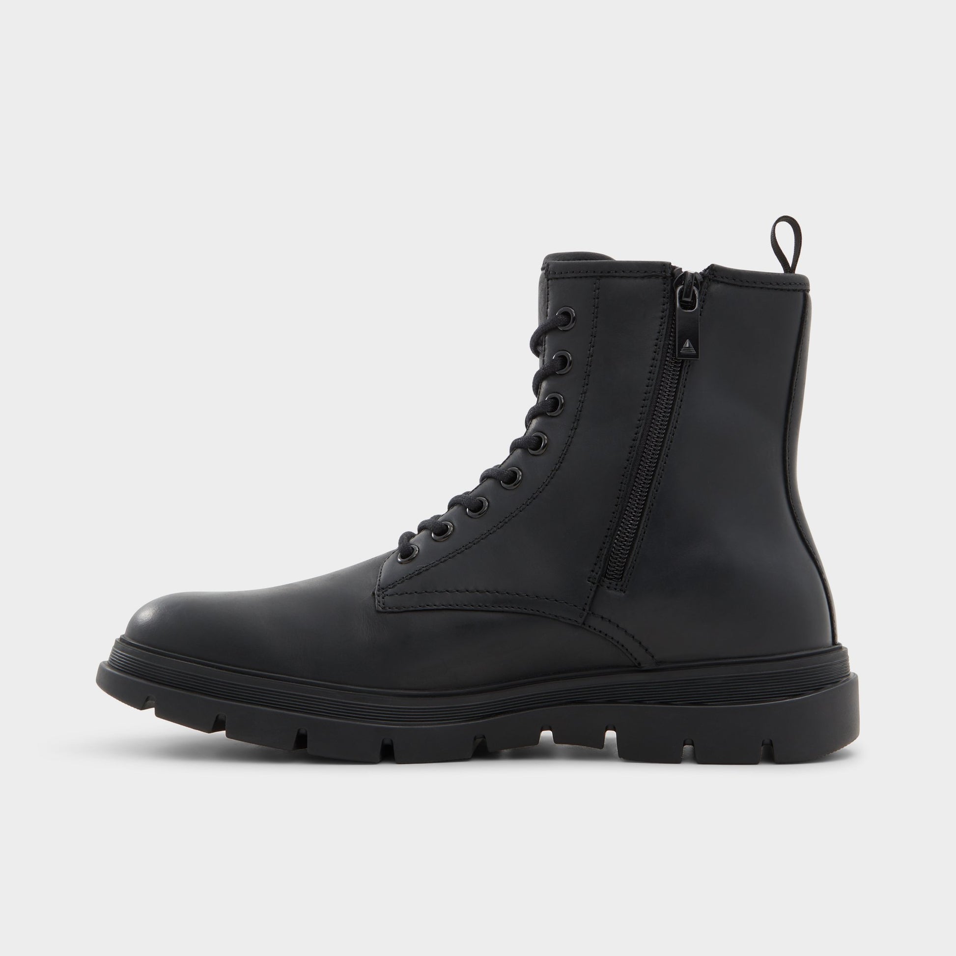 Side view of Open Black Graveldiver2 Lace-up boot