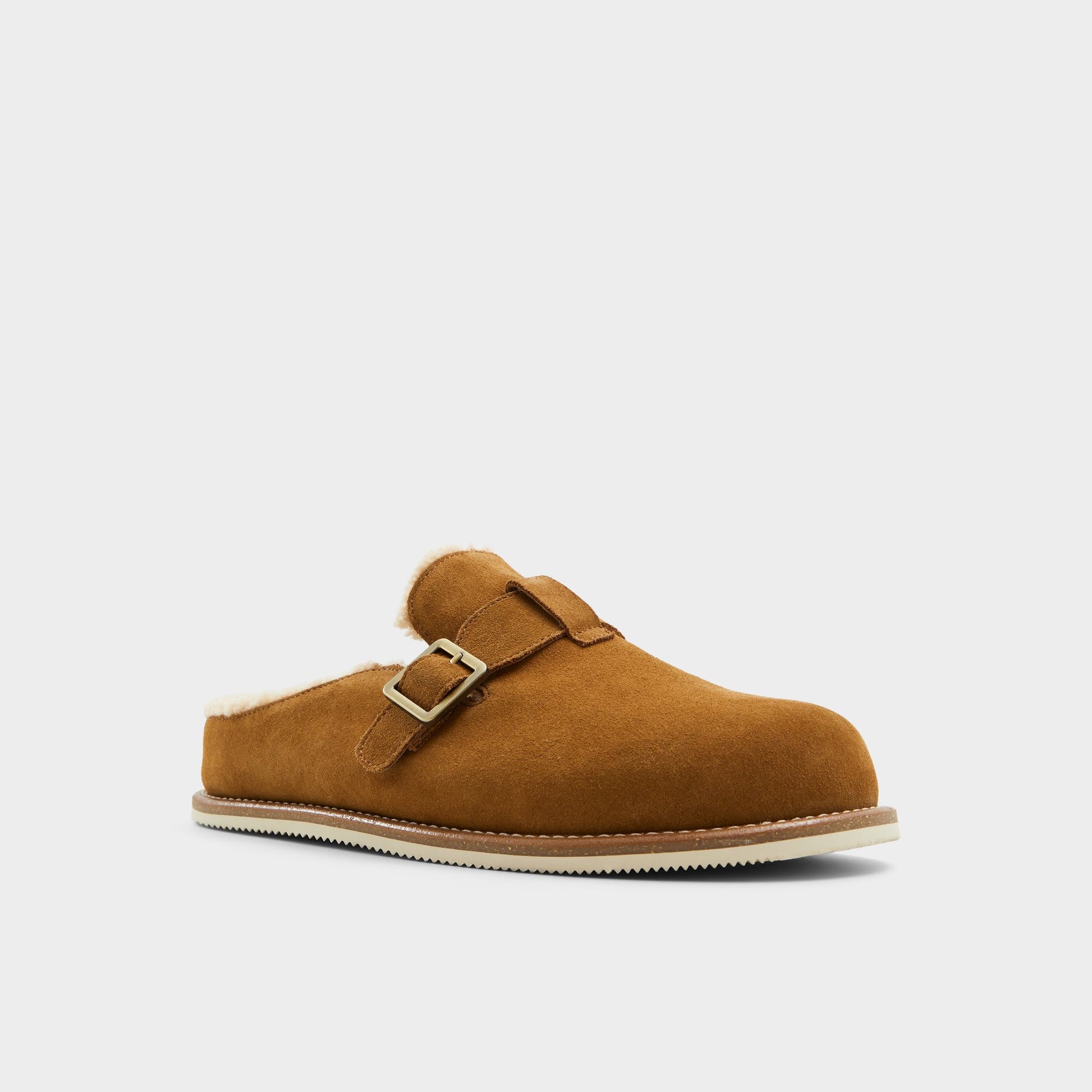 Three-quarter angle of Cognac Kellan Mule's front side