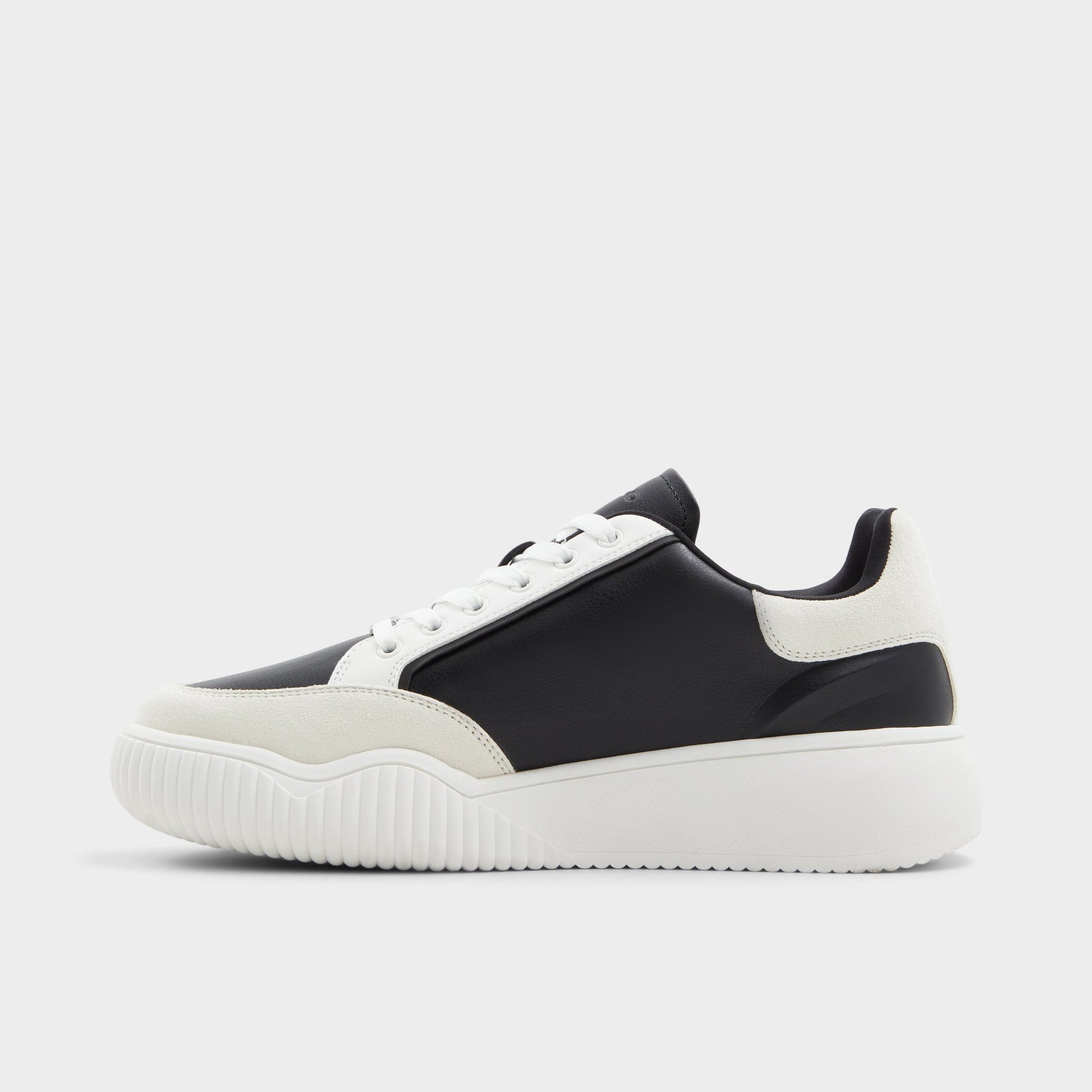 Side view of Open Black Kylian Low top sneaker