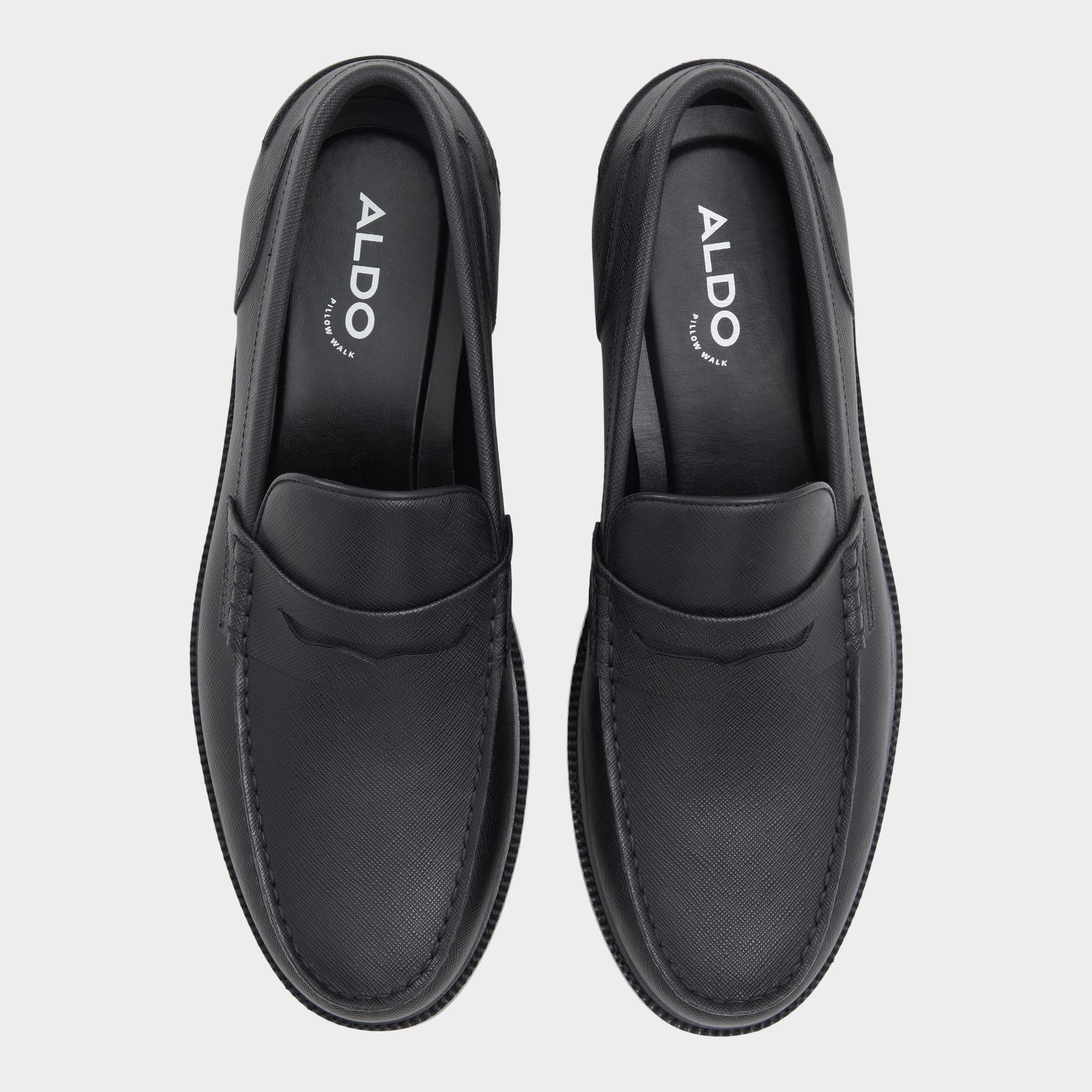 Top-down view of the Black Kieran Loafer