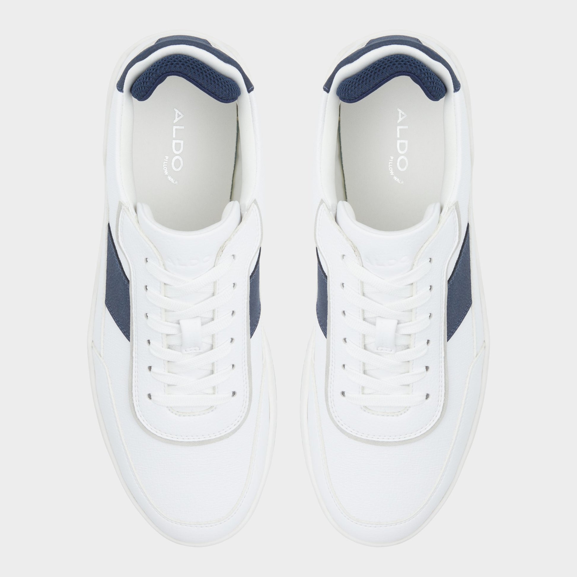 Top-down view of the White Creed Low top sneaker