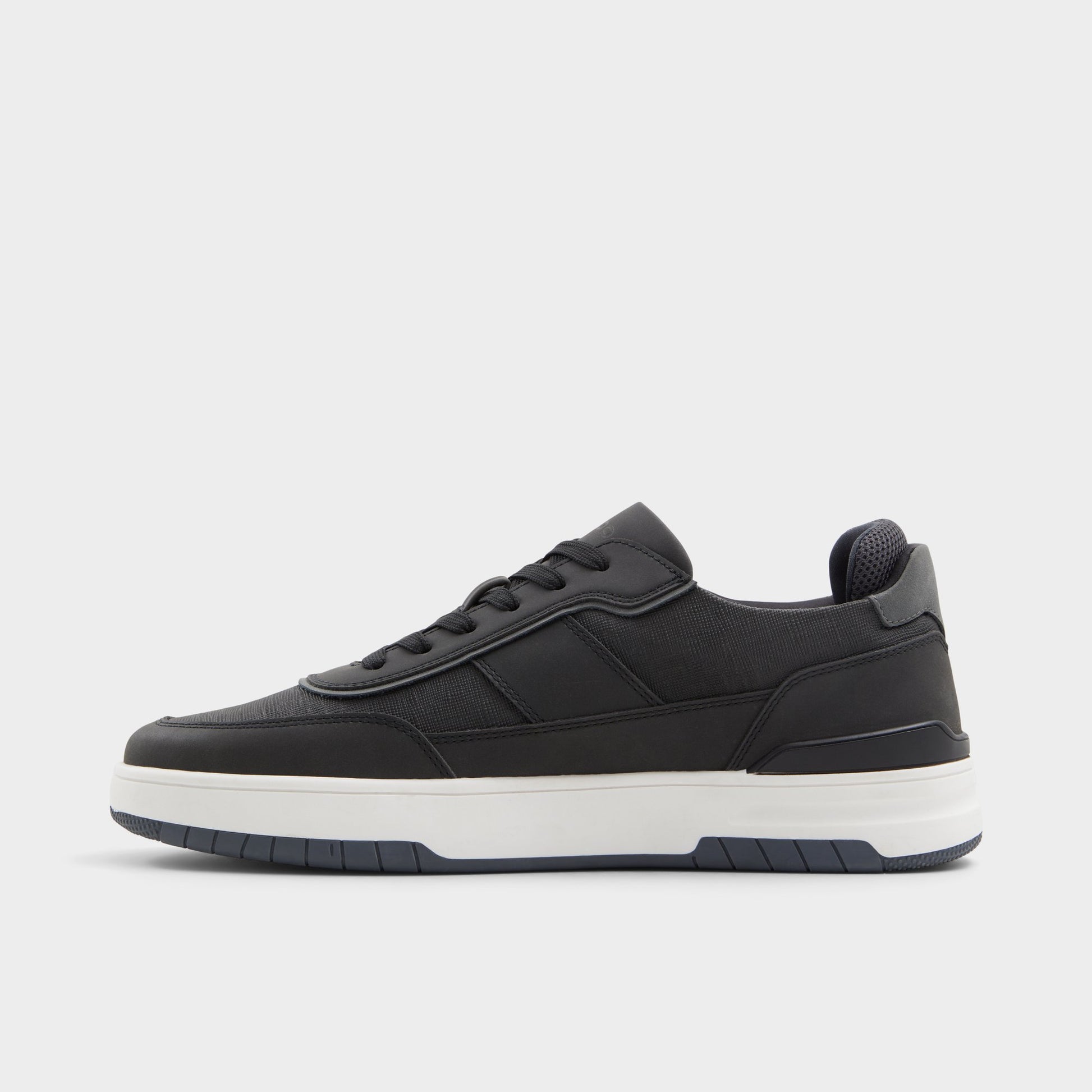 Side view of Black Creed Low top sneaker