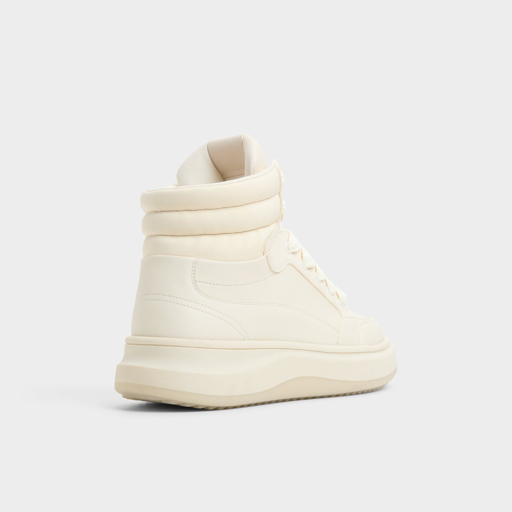 Three-quarter angle of Natural Stratos Lace-up boot's back side