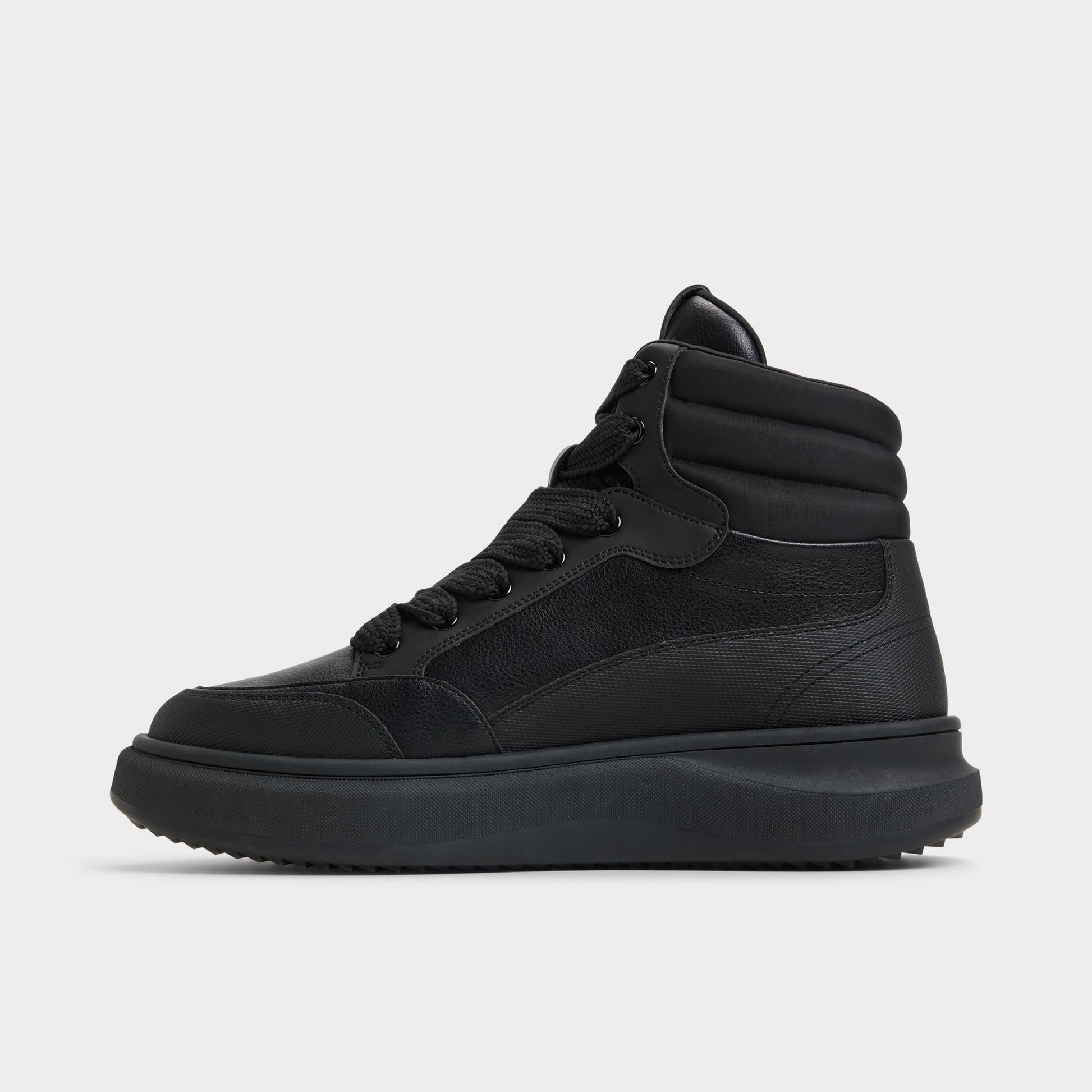 Side view of Black Stratos Lace-up boot
