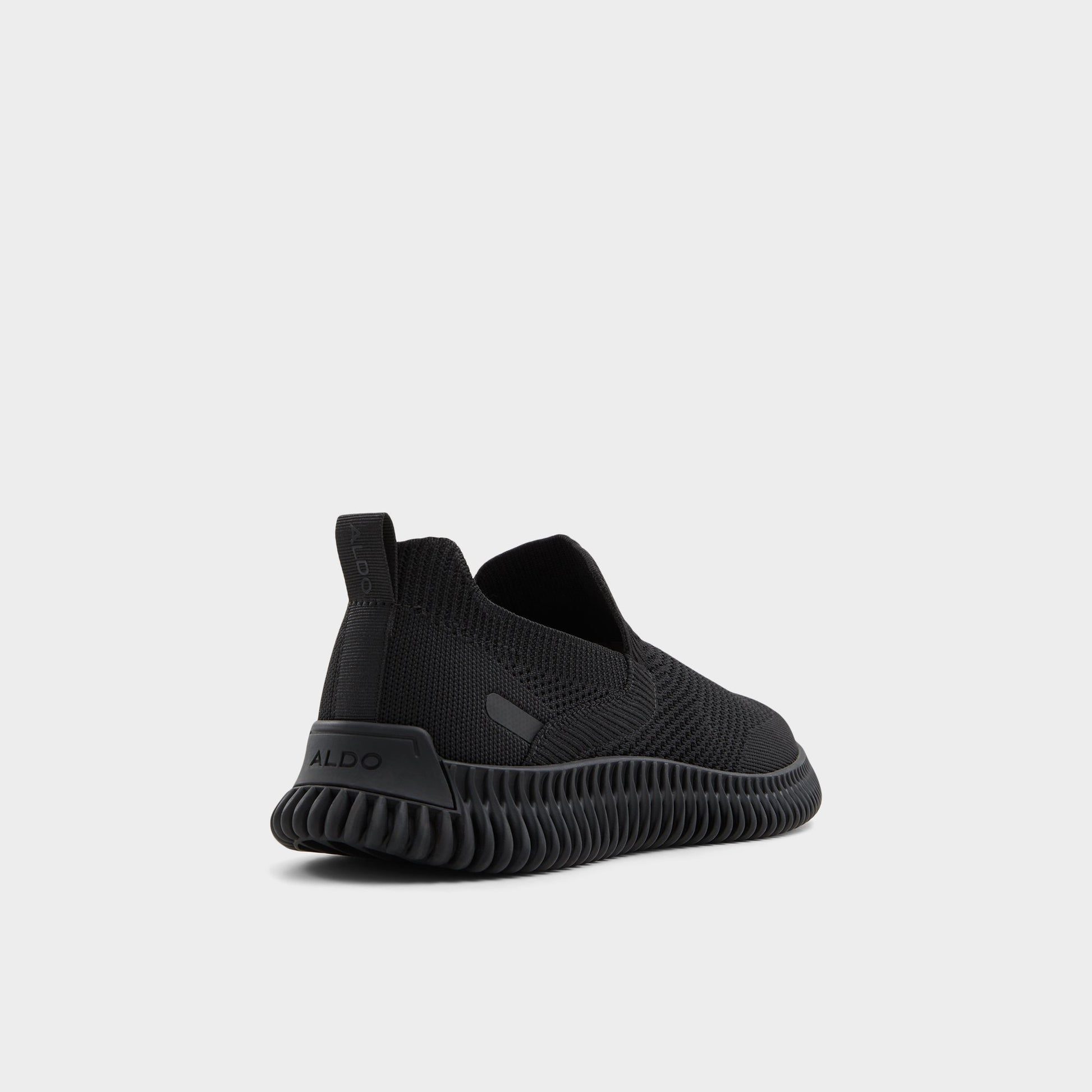 Three-quarter angle of Black Brywin Jogger sneaker's back side