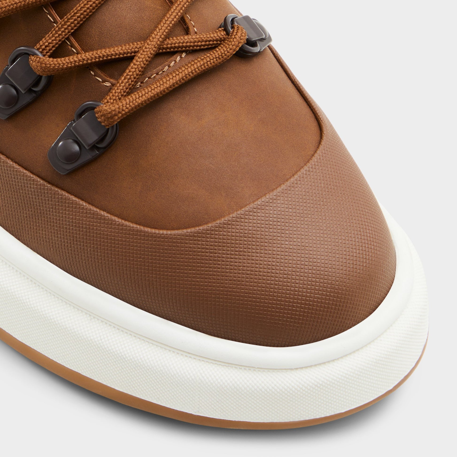 Close-up of the Cognac Gibson Lace-up boot