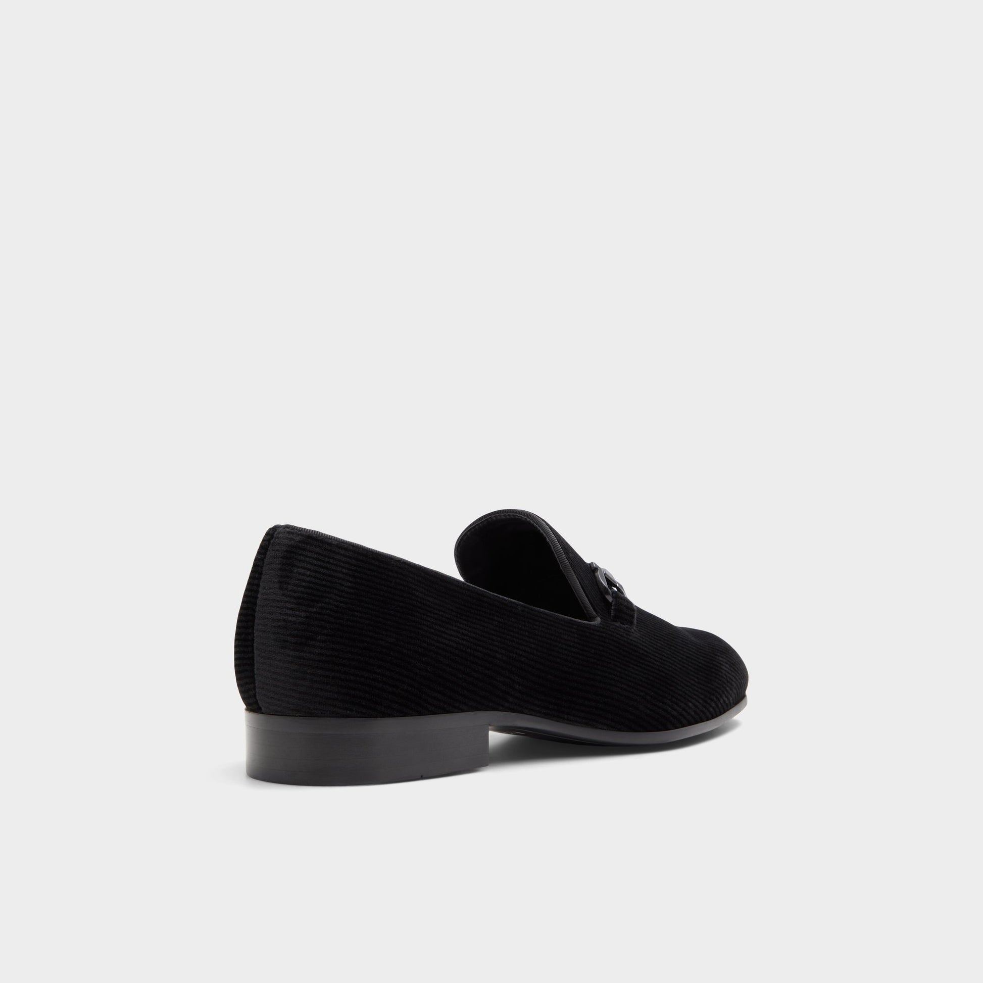 Three-quarter angle of Other Black Bowtye Loafer's back side