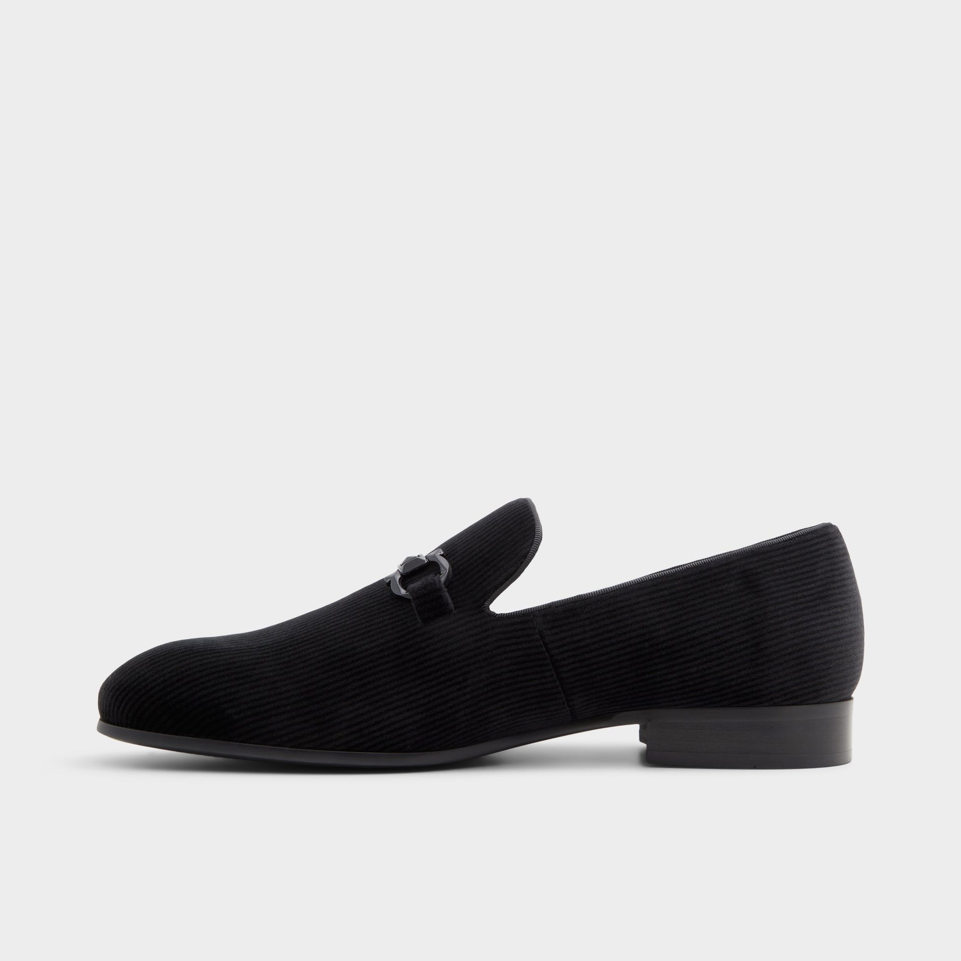 Side view of Other Black Bowtye Loafer