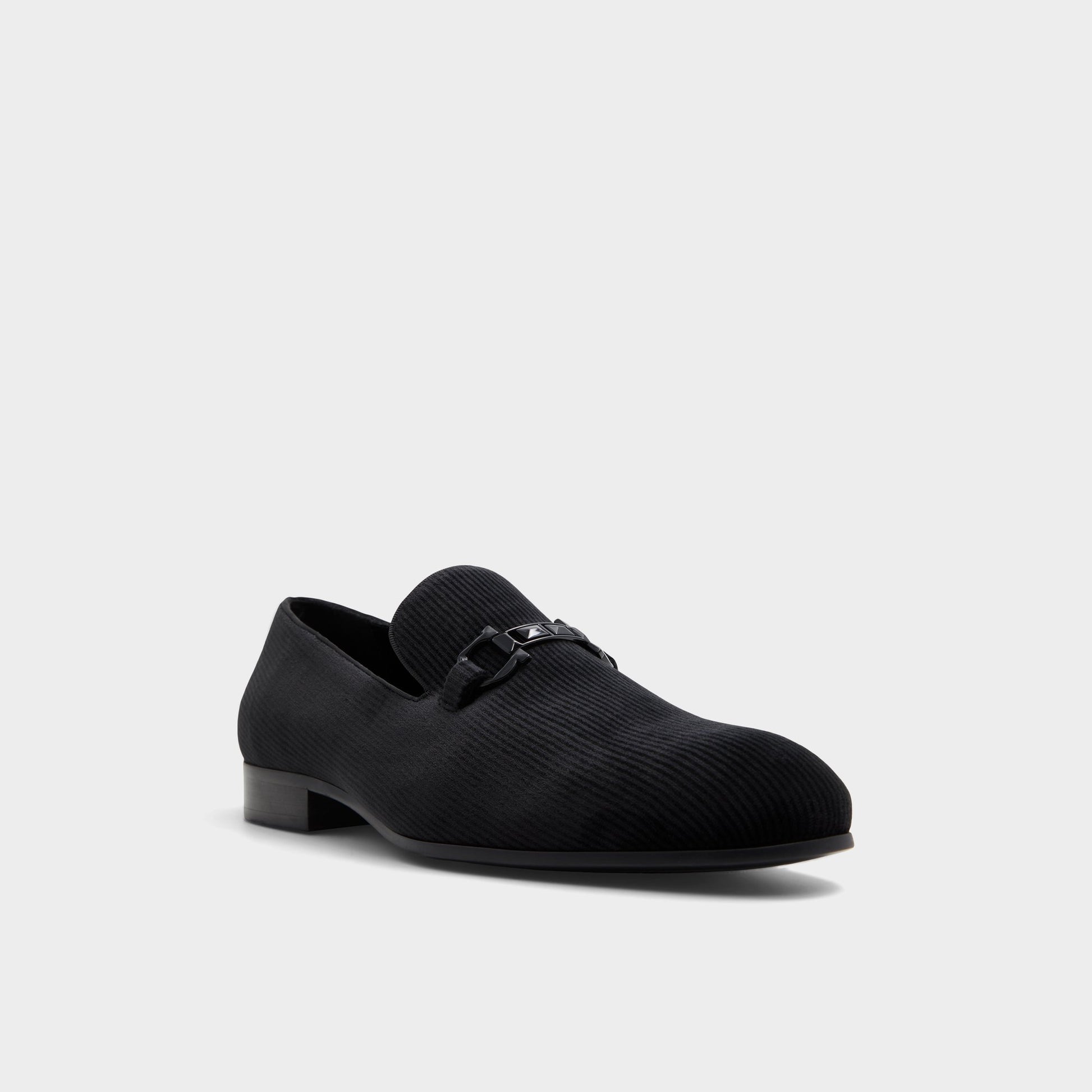 Three-quarter angle of Other Black Bowtye Loafer's front side