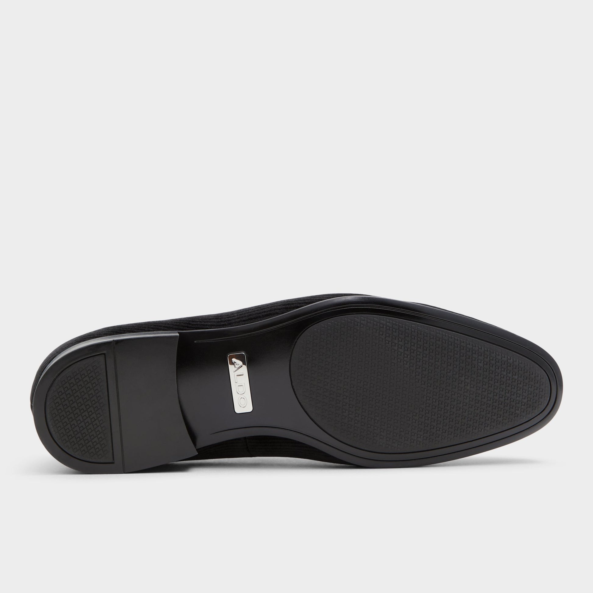 View of Other Black Bowtye Loafer's sole