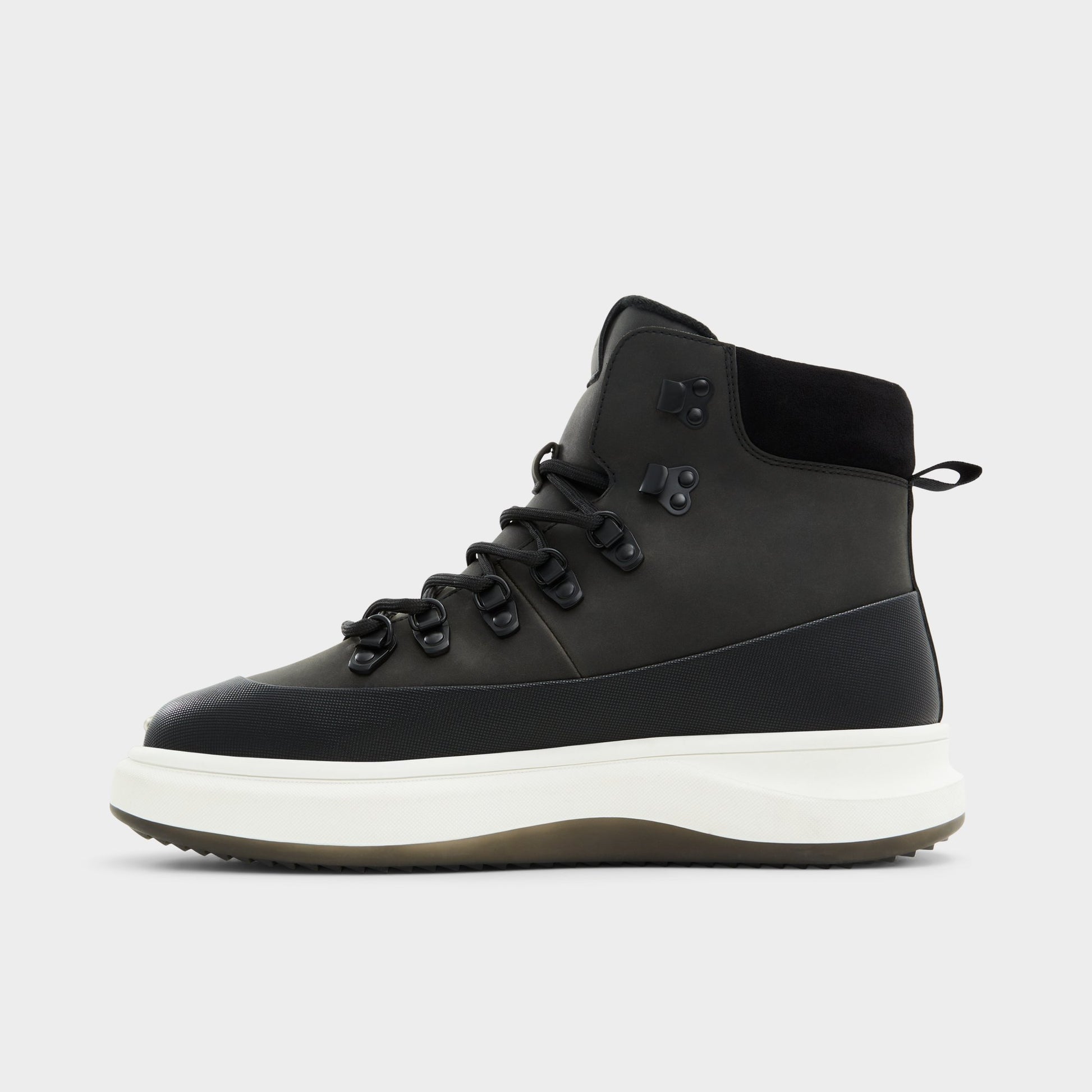 Side view of Black Gibson Lace-up boot