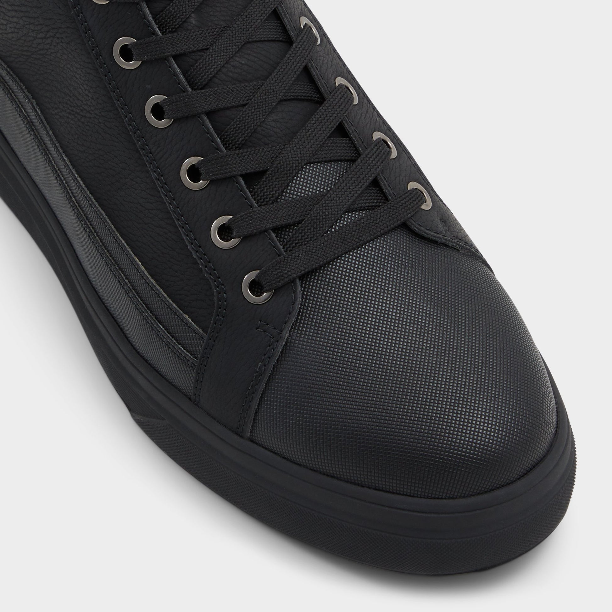 Close-up of the Black Tannon Lace-up boot