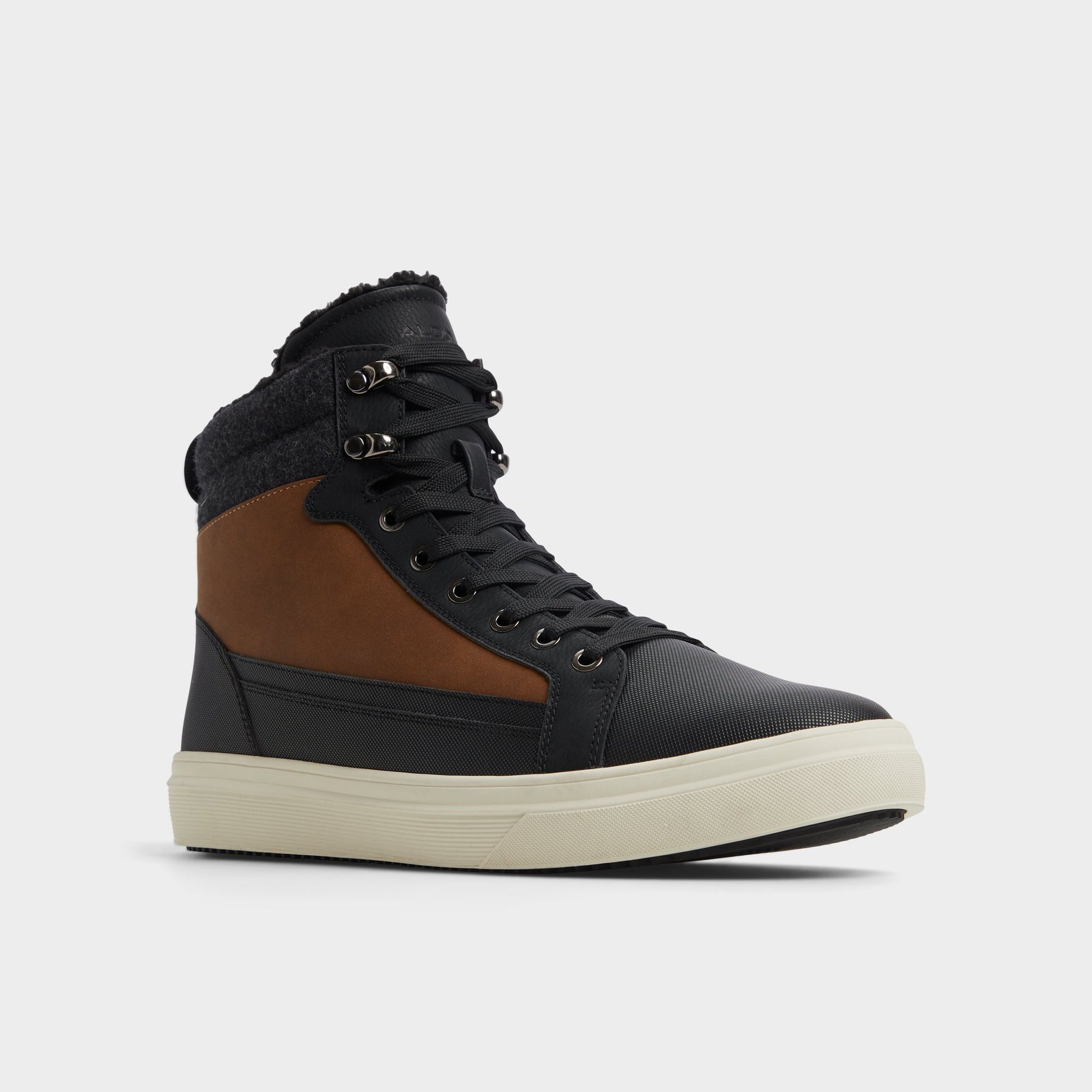 Three-quarter angle of Cognac Tannon Lace-up boot's front side