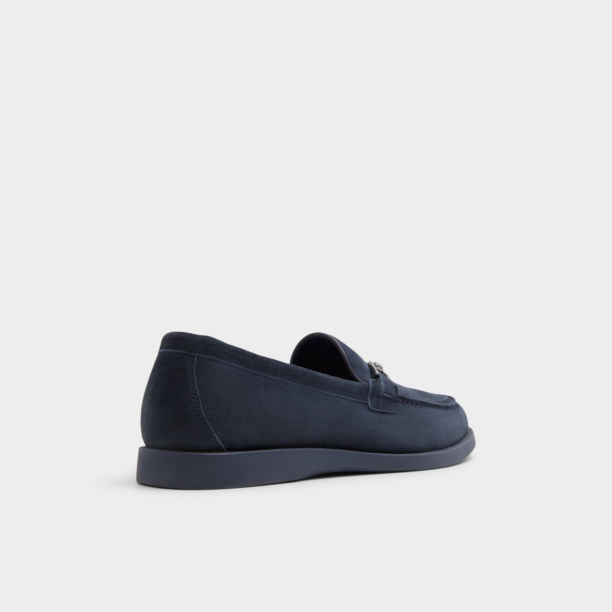 Three-quarter angle of Navy Sevul Loafer's back side