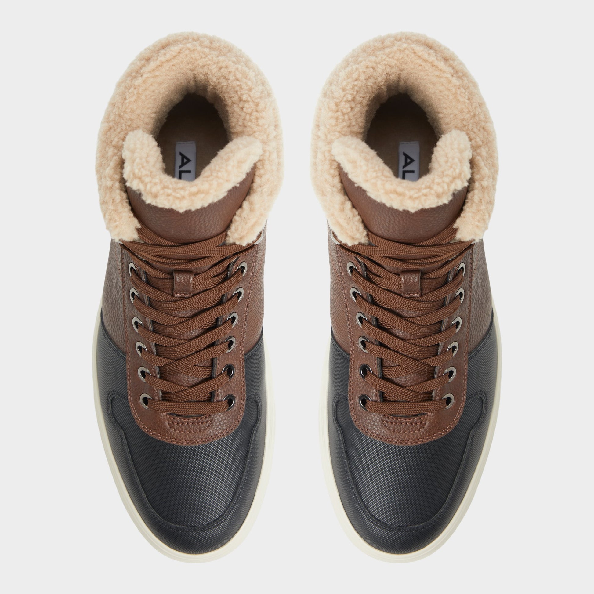 Top-down view of the Brown Smithy Lace-up boot