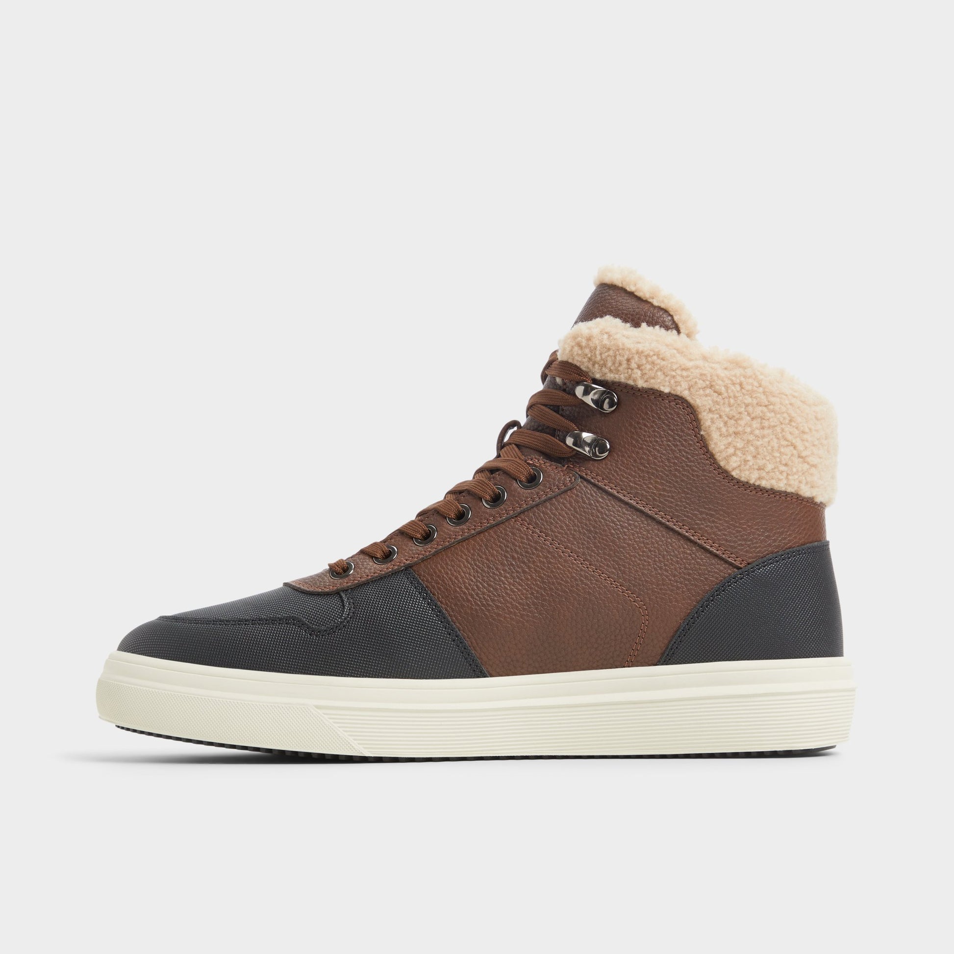 Side view of Brown Smithy Lace-up boot
