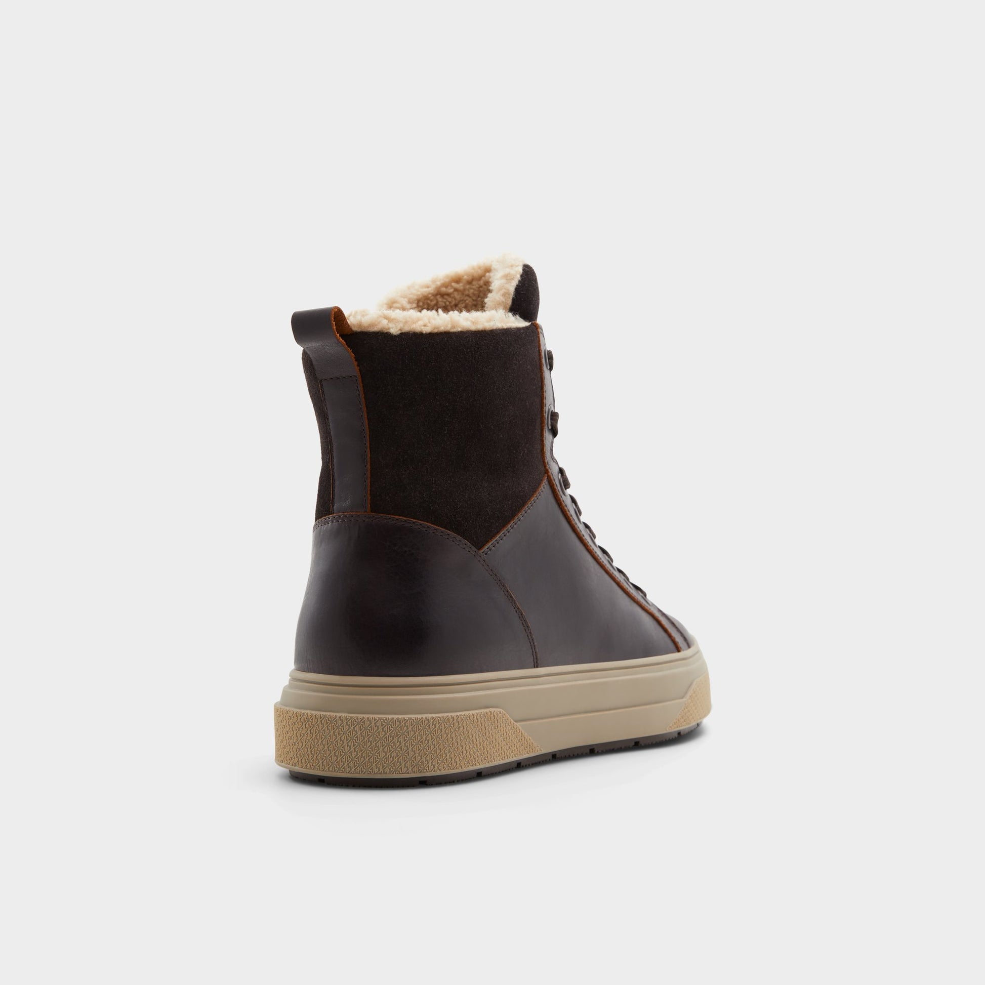 Three-quarter angle of Cognac Dusker Lace-up boot's back side