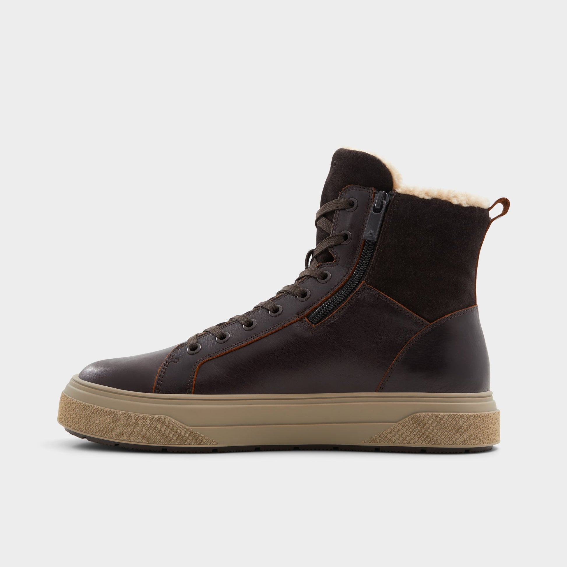 Side view of Cognac Dusker Lace-up boot