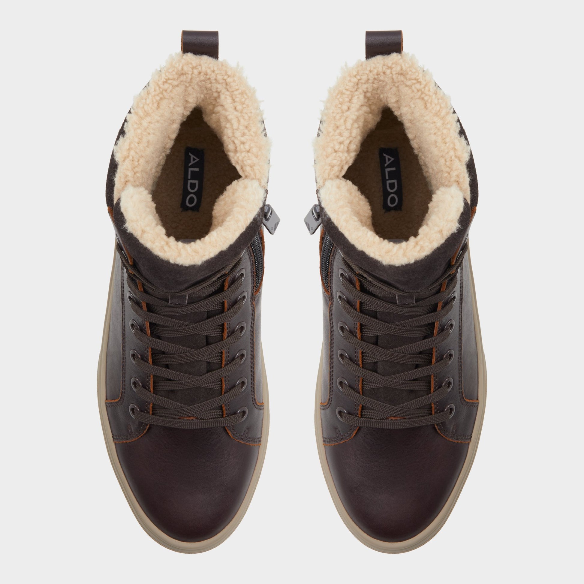 Top-down view of the Cognac Dusker Lace-up boot