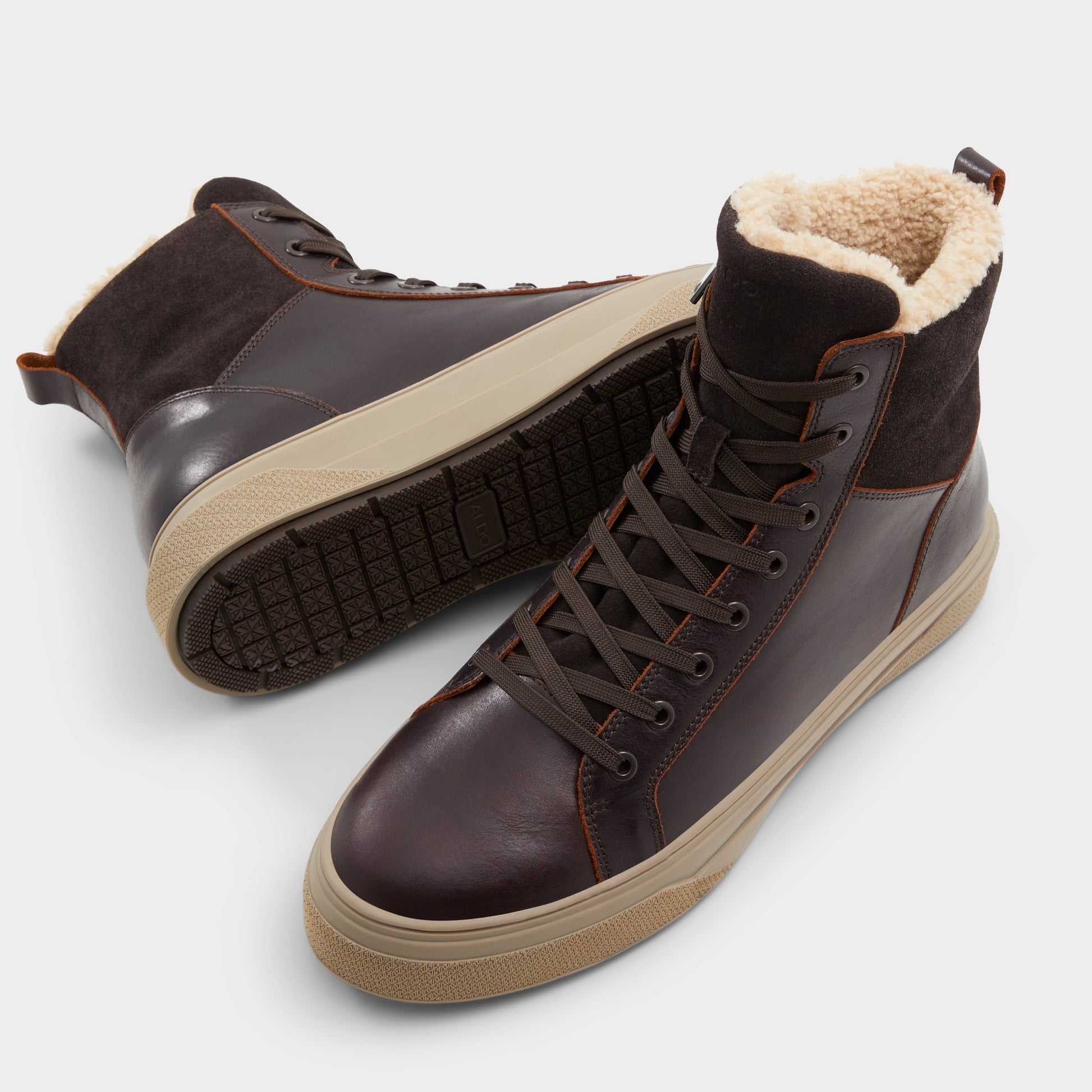 Highlighted view of a pair of Cognac Dusker Lace-up boots
