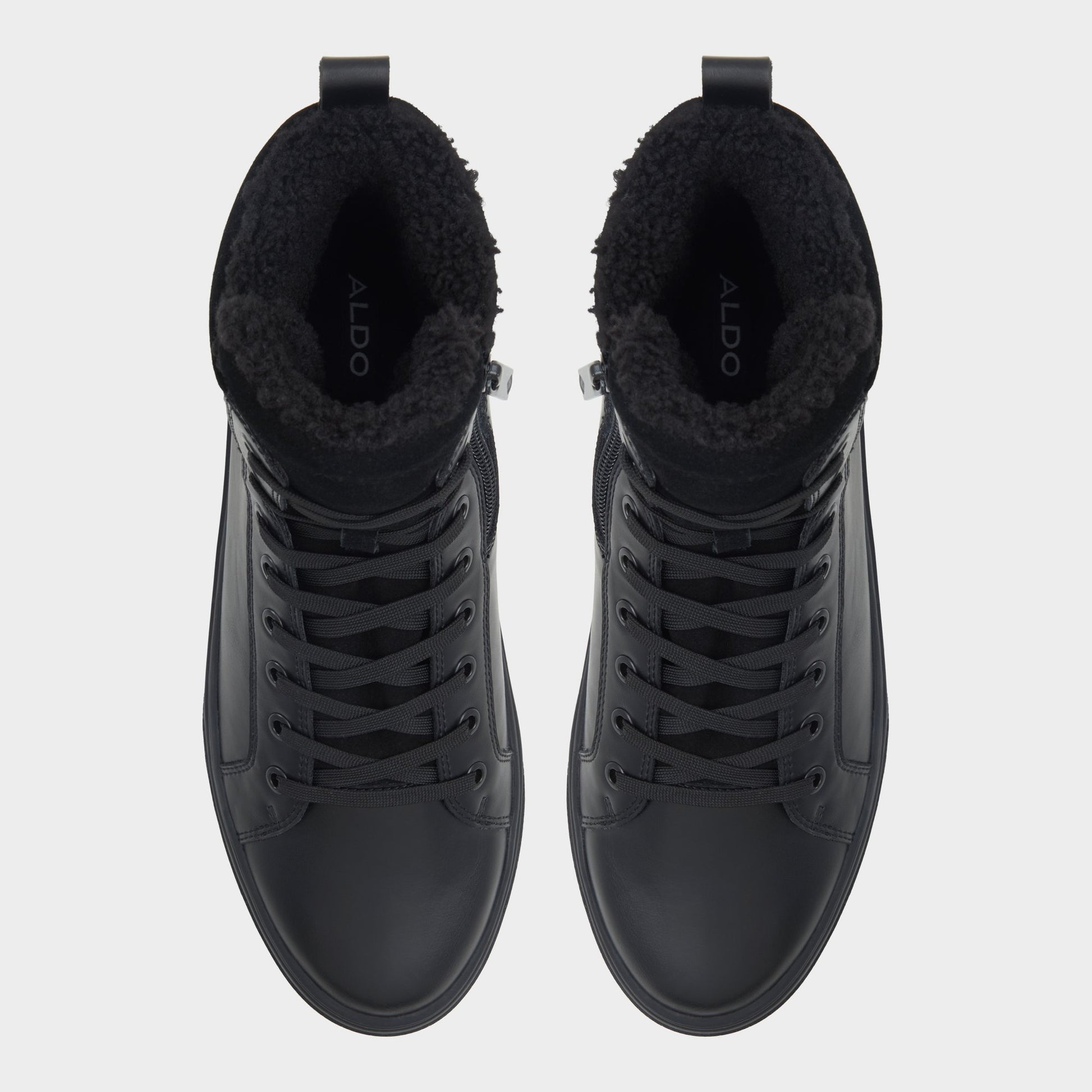 Top-down view of the Black Dusker Lace-up boot