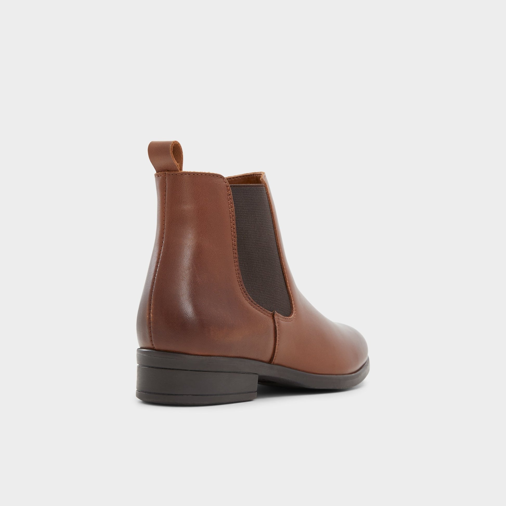 Three-quarter angle of Cognac Wicoenia Chelsea boot's back side