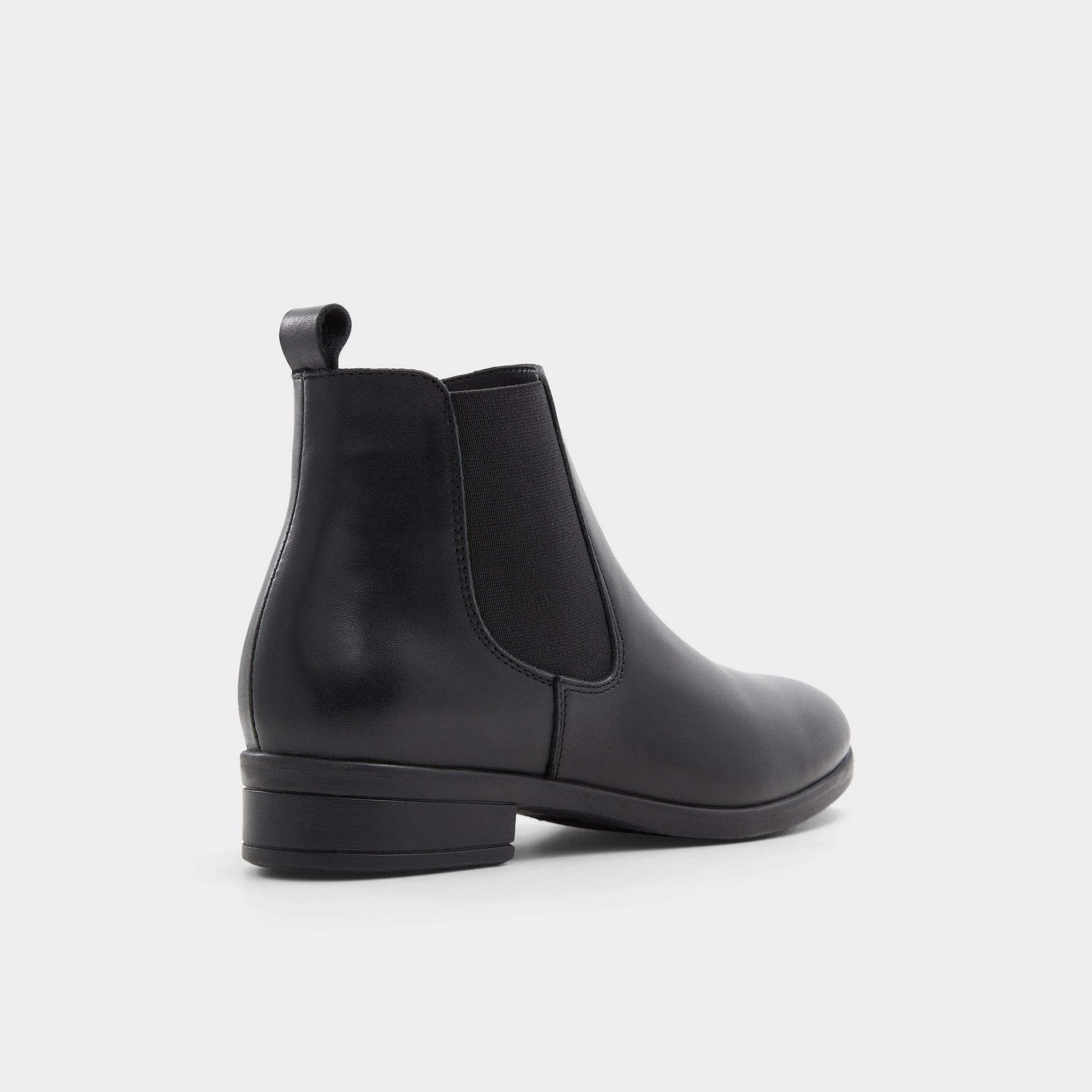 Three-quarter angle of Black Wicoenia Chelsea boot's back side