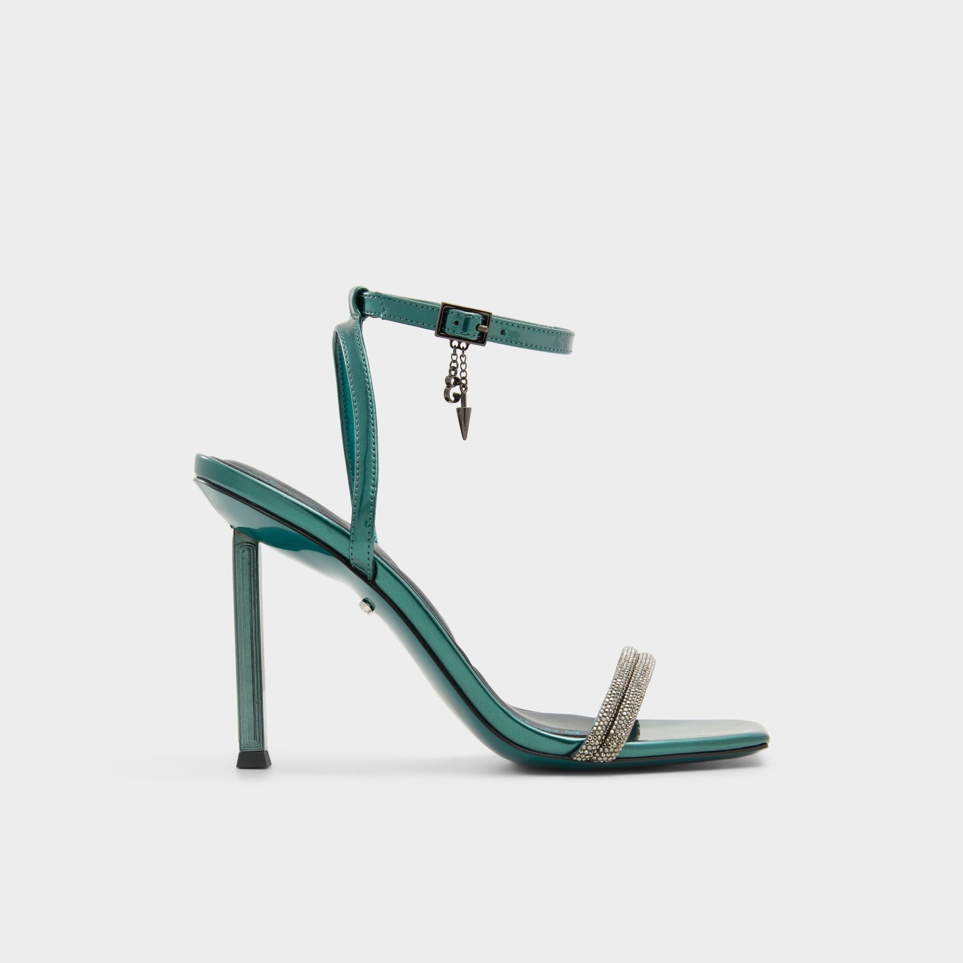 Main View of Dark Green Bewitching Strappy heeled sandal for Womens