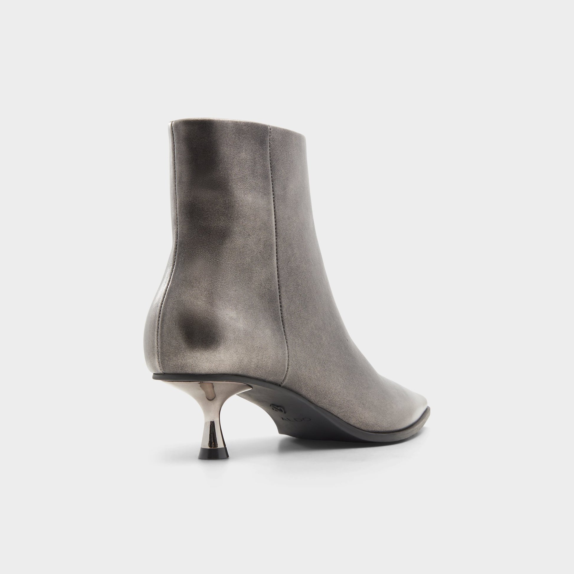 Three-quarter angle of Pewter Emmalie Ankle boot's back side