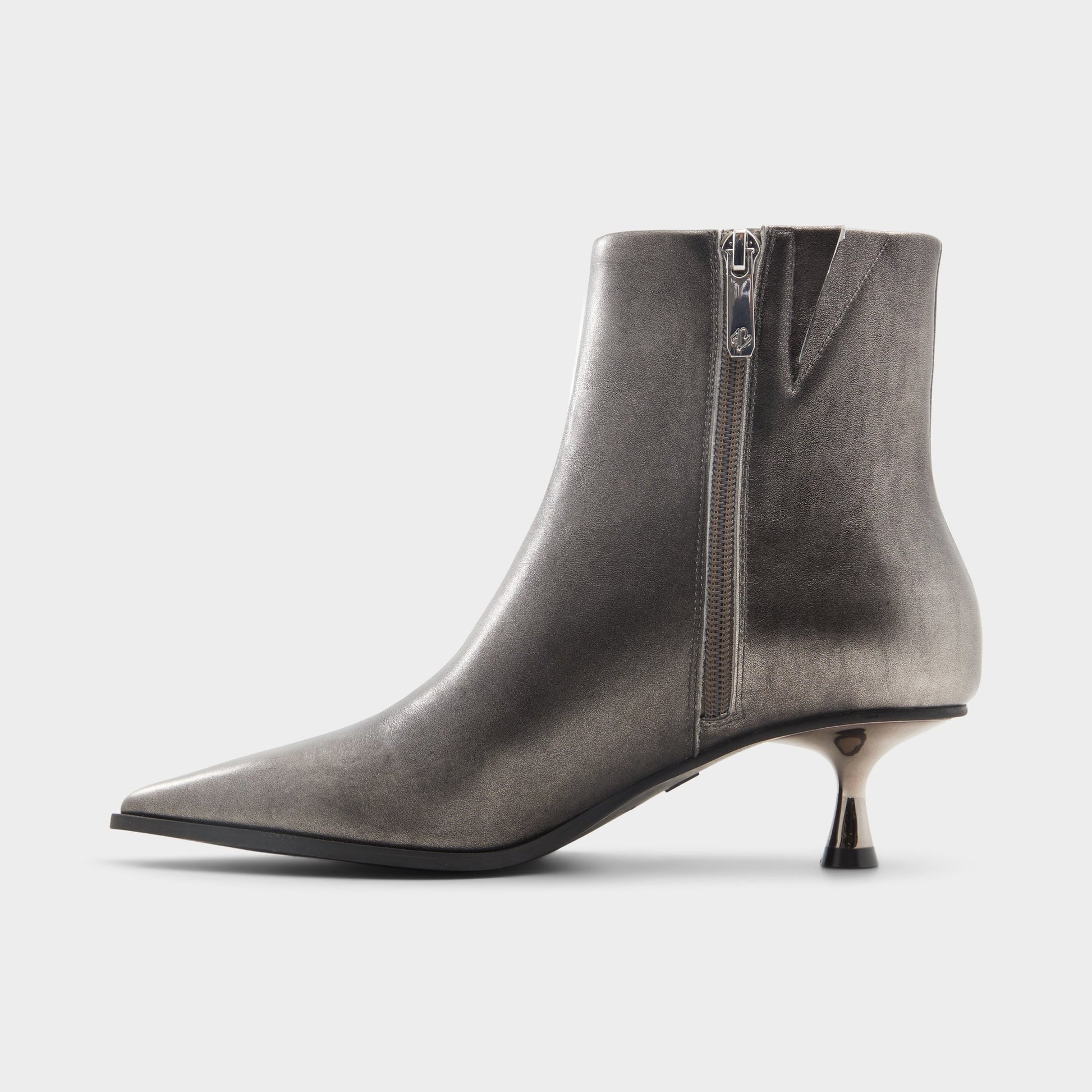 Side view of Pewter Emmalie Ankle boot