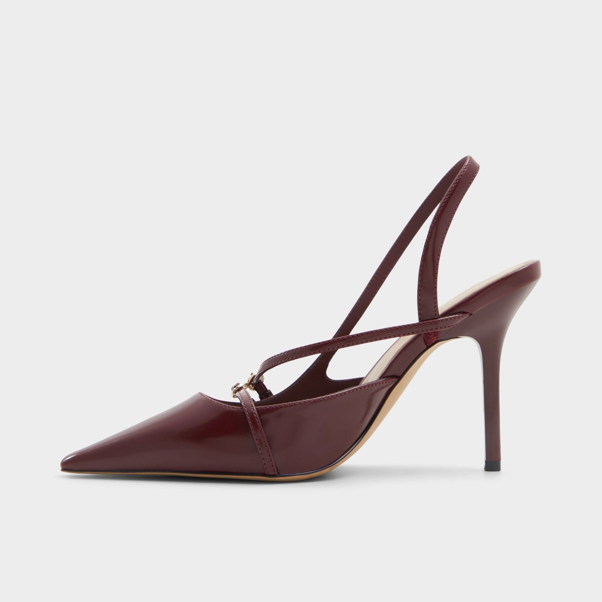 Side view of Bordo Etheria Slingback heel
